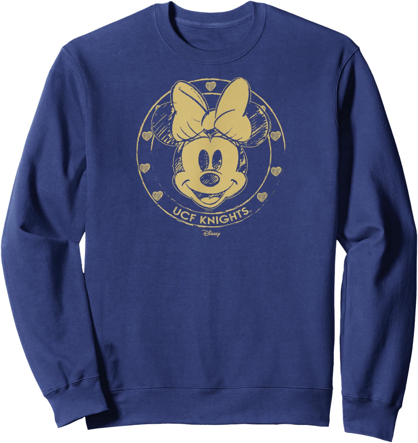 Central Florida Golden Knights Minnie Mouse Sketch Dark Gray Sweatshirt - Sweatshirt | Navy