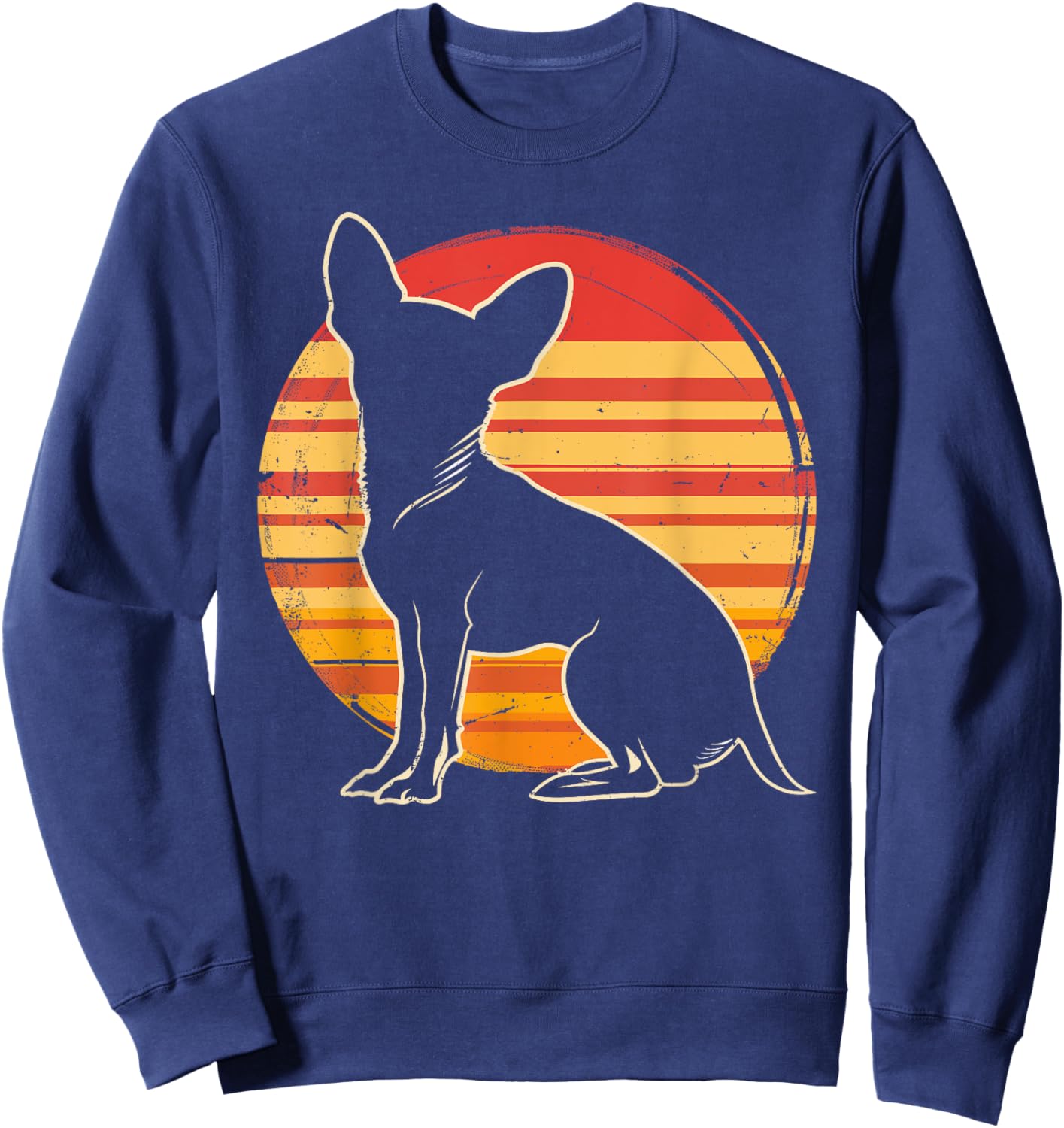 Retro Chihuahua Christmas Birthday Gift Chihuahua Dog Lovers Women Kids Sweatshirt - Sweatshirt | Navy