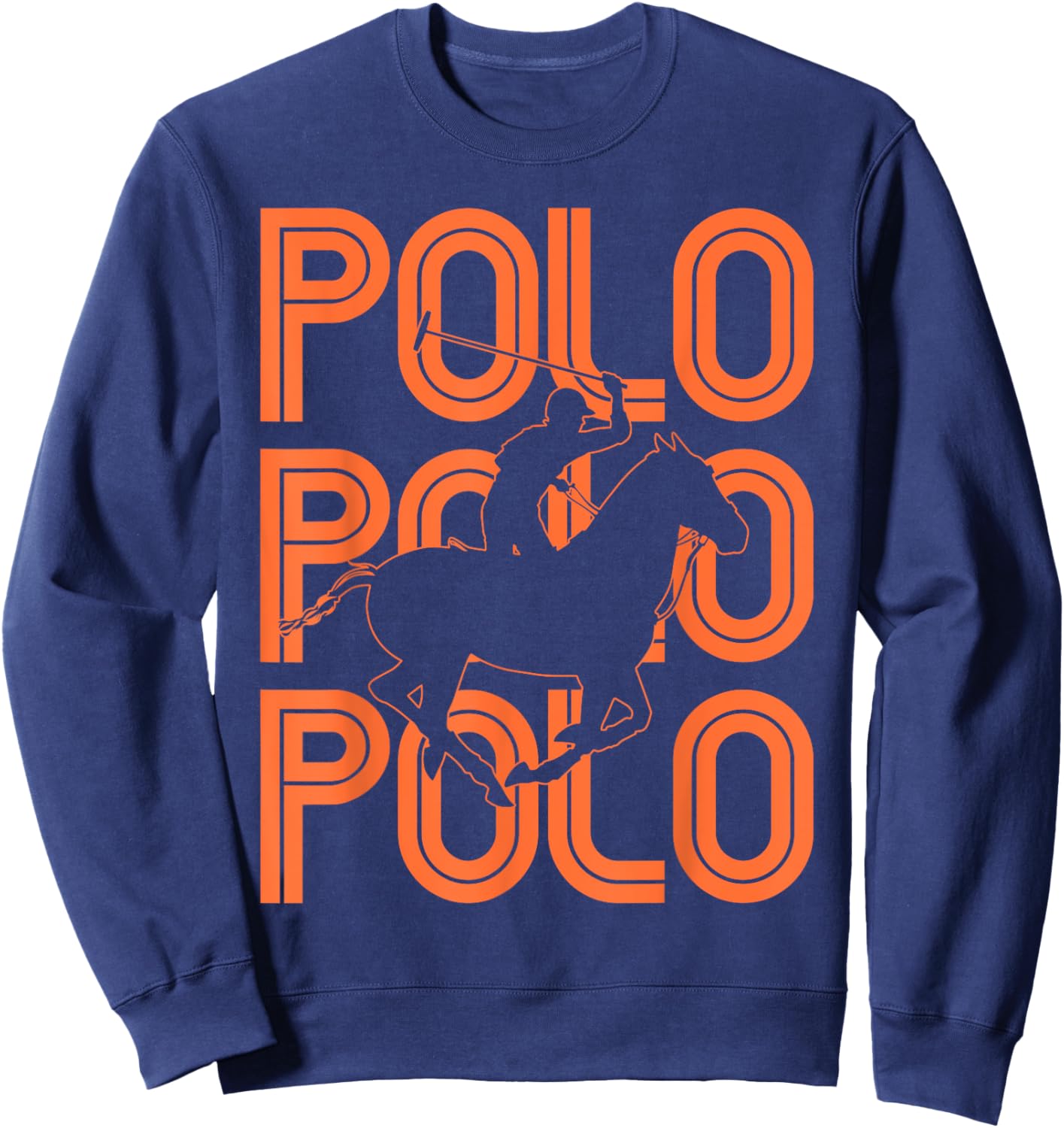 Polo Players Horseback Riding Horse Equestrian Sports Sweatshirt - Sweatshirt | Navy