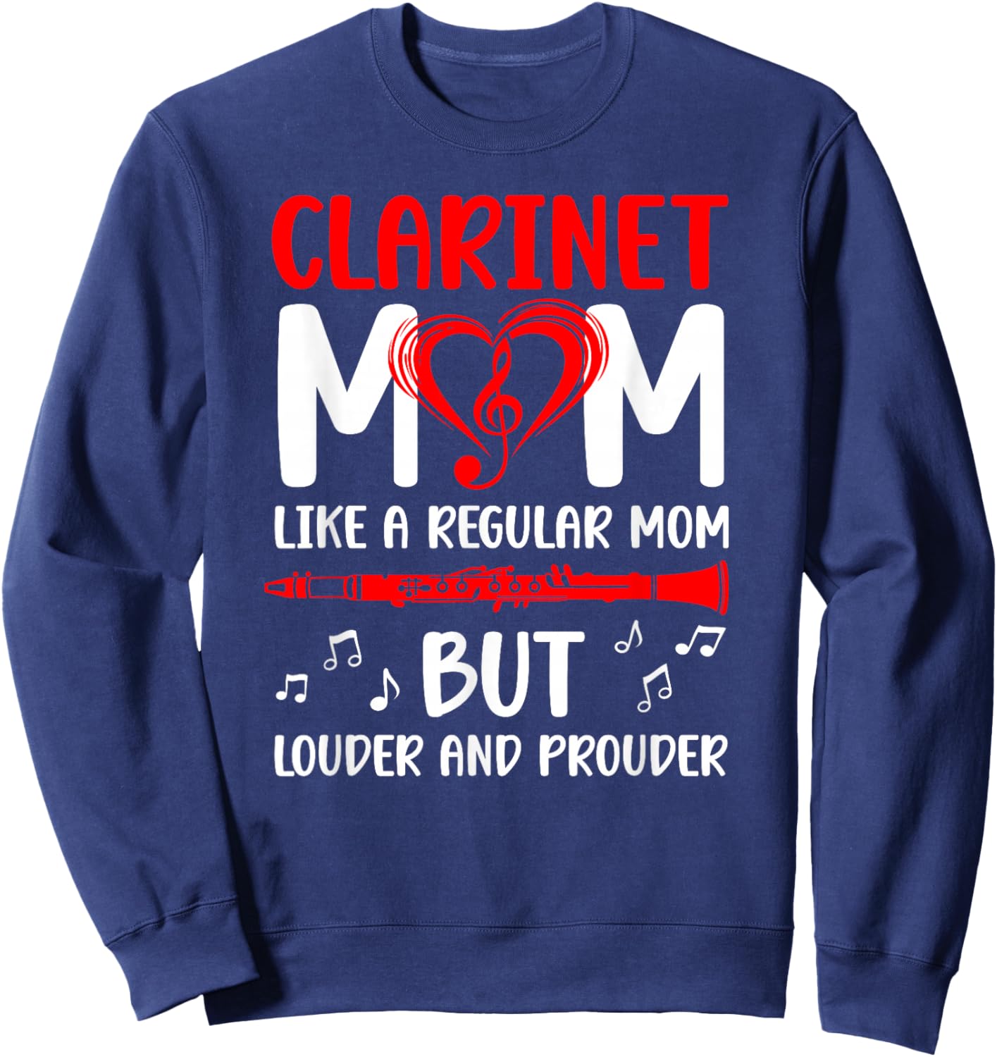Clarinet Mom Definition Mom of A Clarinet Player Mama Sweatshirt - Sweatshirt | Navy