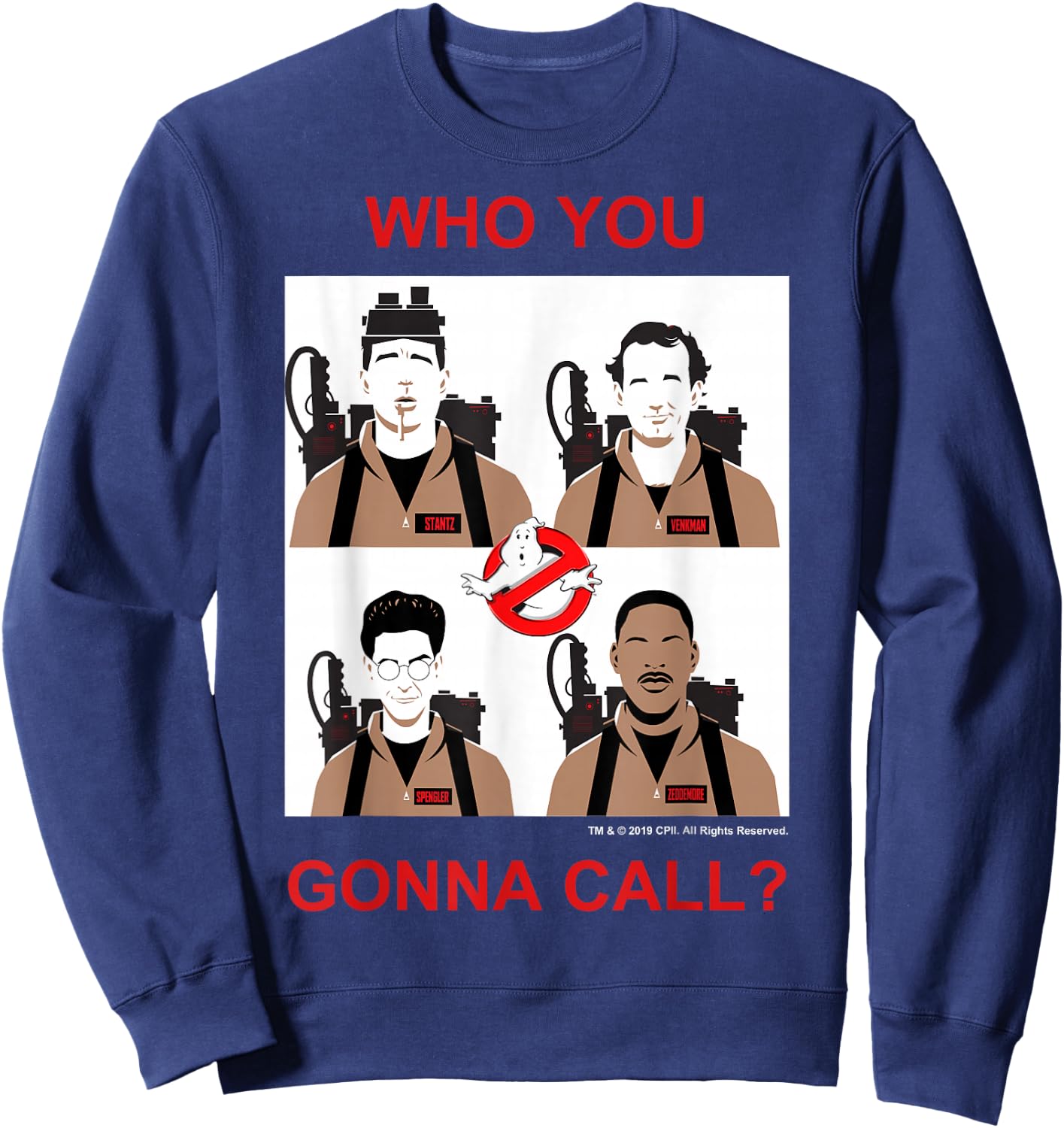 Ghostbusters Who You Gonna Call Group Shot Panels Sweatshirt - Sweatshirt | Navy