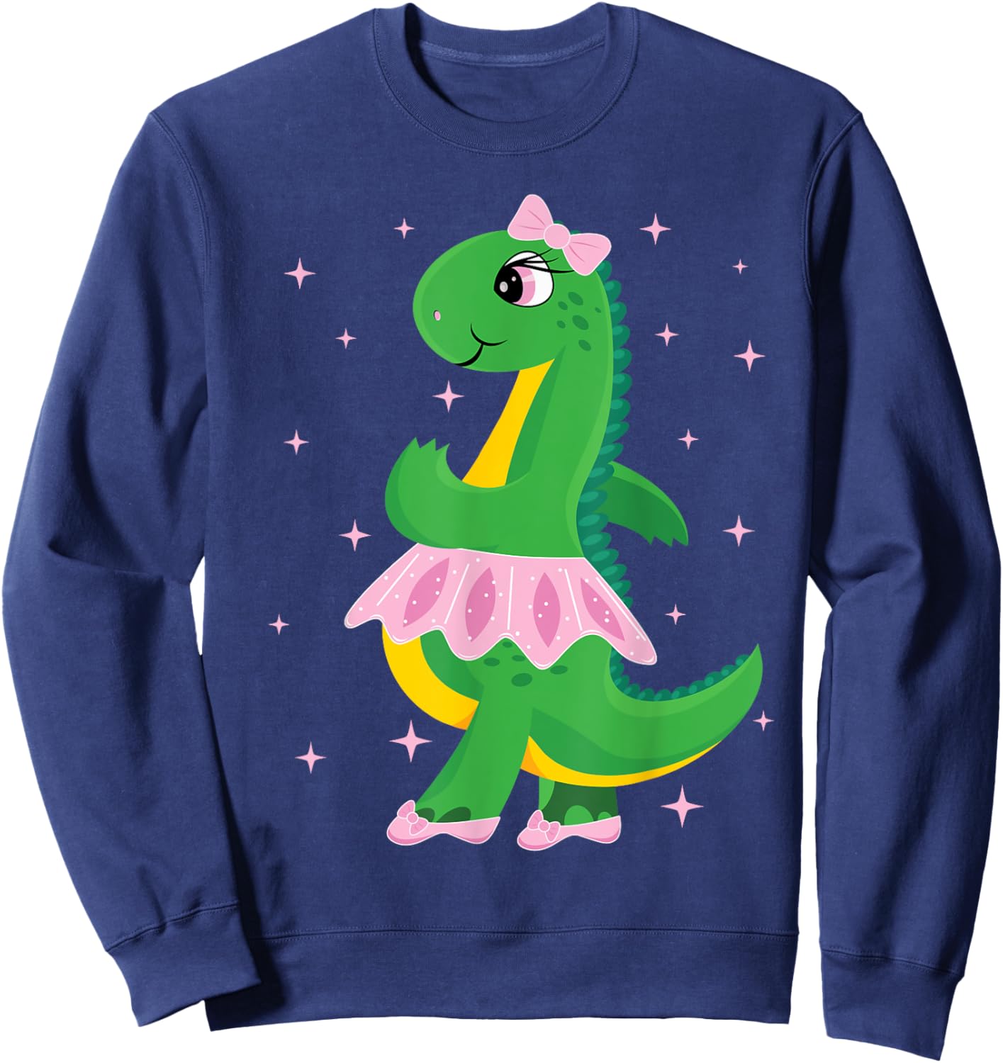 Cute Dinosaur Ballerina in Tutu Sweatshirt - Sweatshirt | Navy