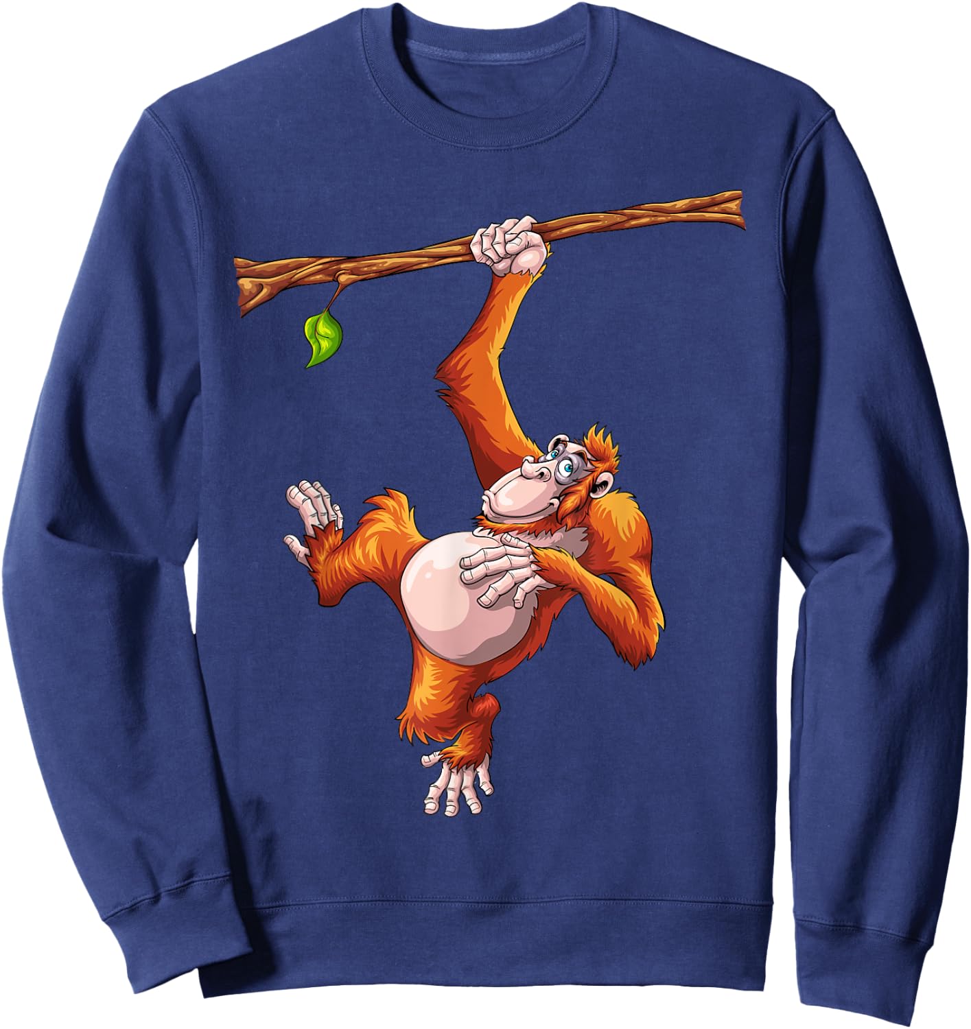 Cool Orangutan Art Women Kids Orangutan Apes Lover Sweatshirt - Sweatshirt | Navy