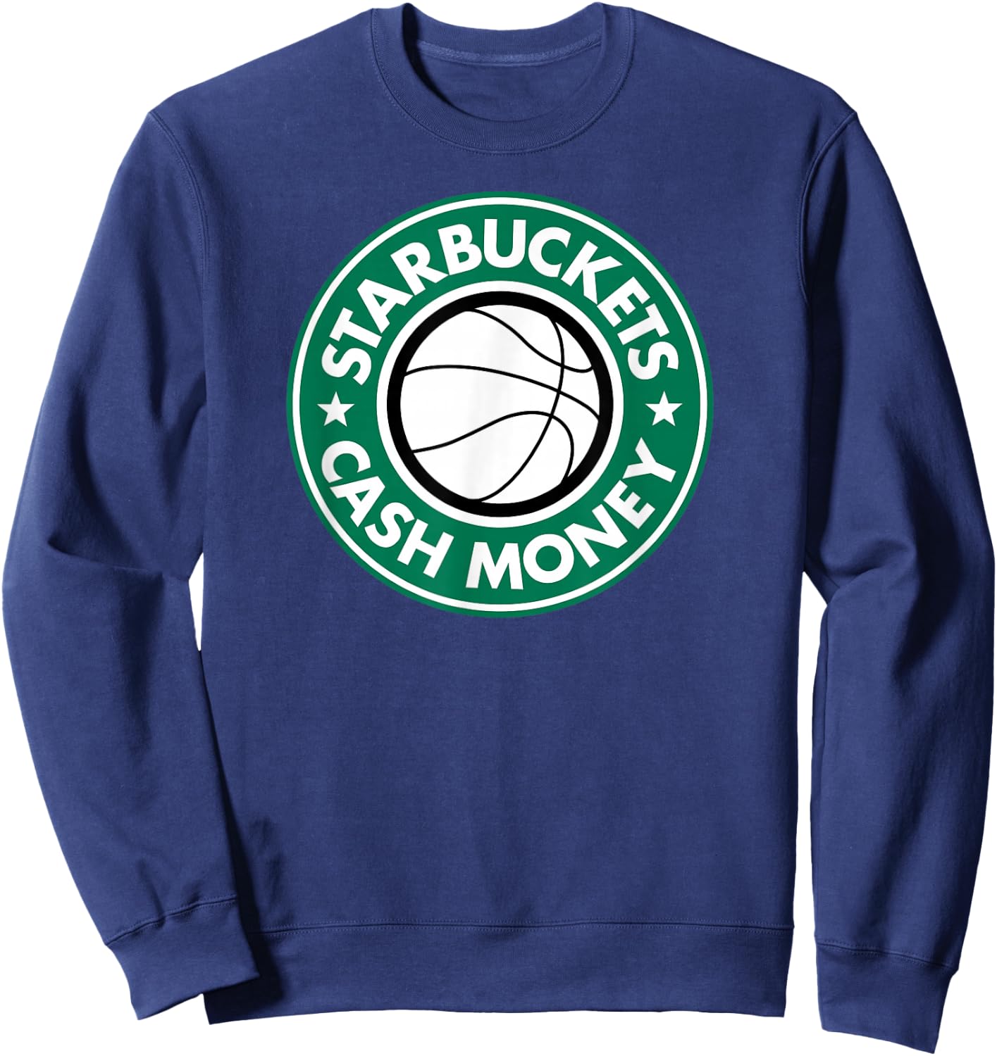 Starbuckets Cash Money Basketball Sweatshirt - Sweatshirt | Navy