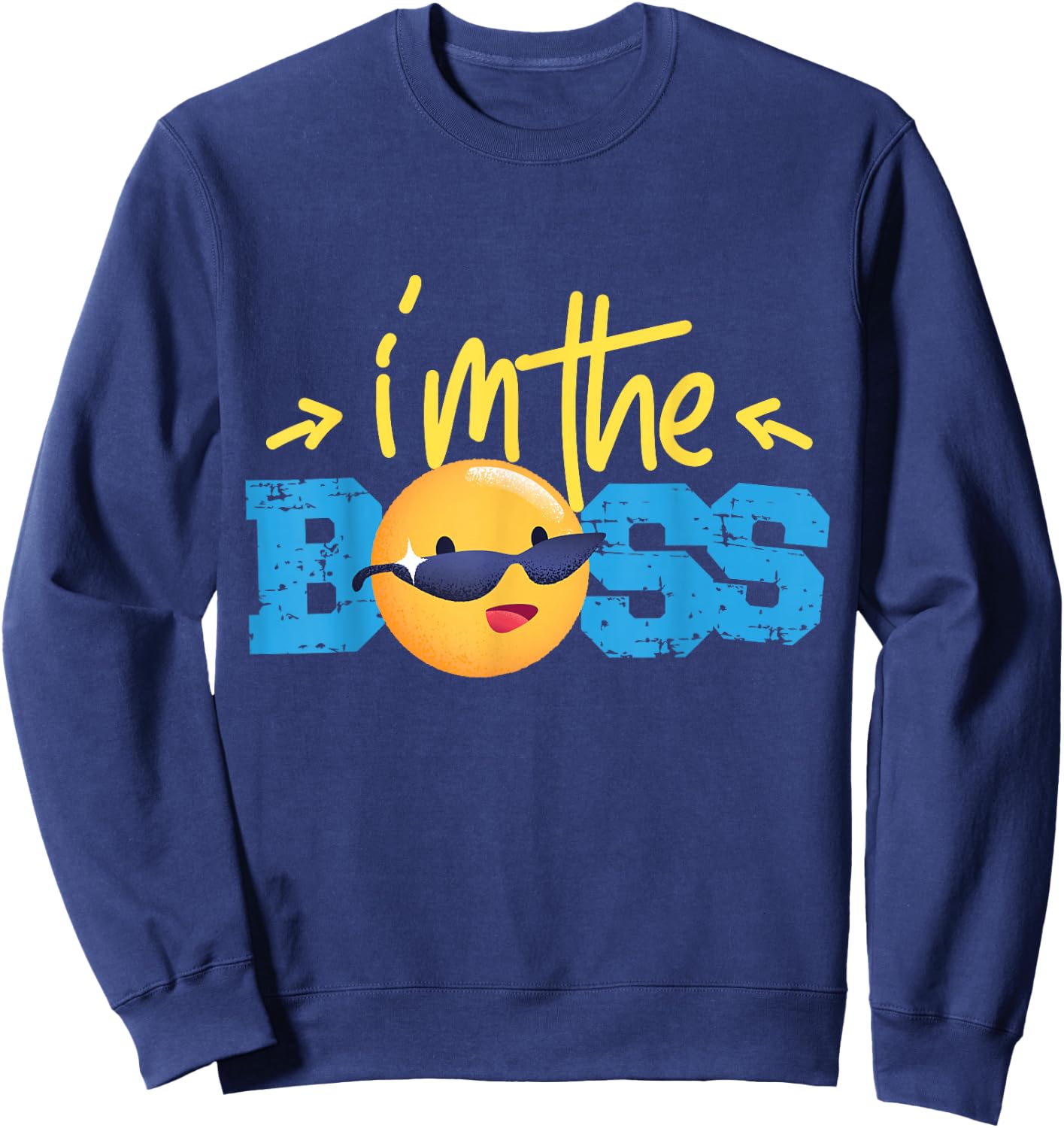 I'm The Boss Sunglasses For Kids Sweatshirt - Sweatshirt | Navy
