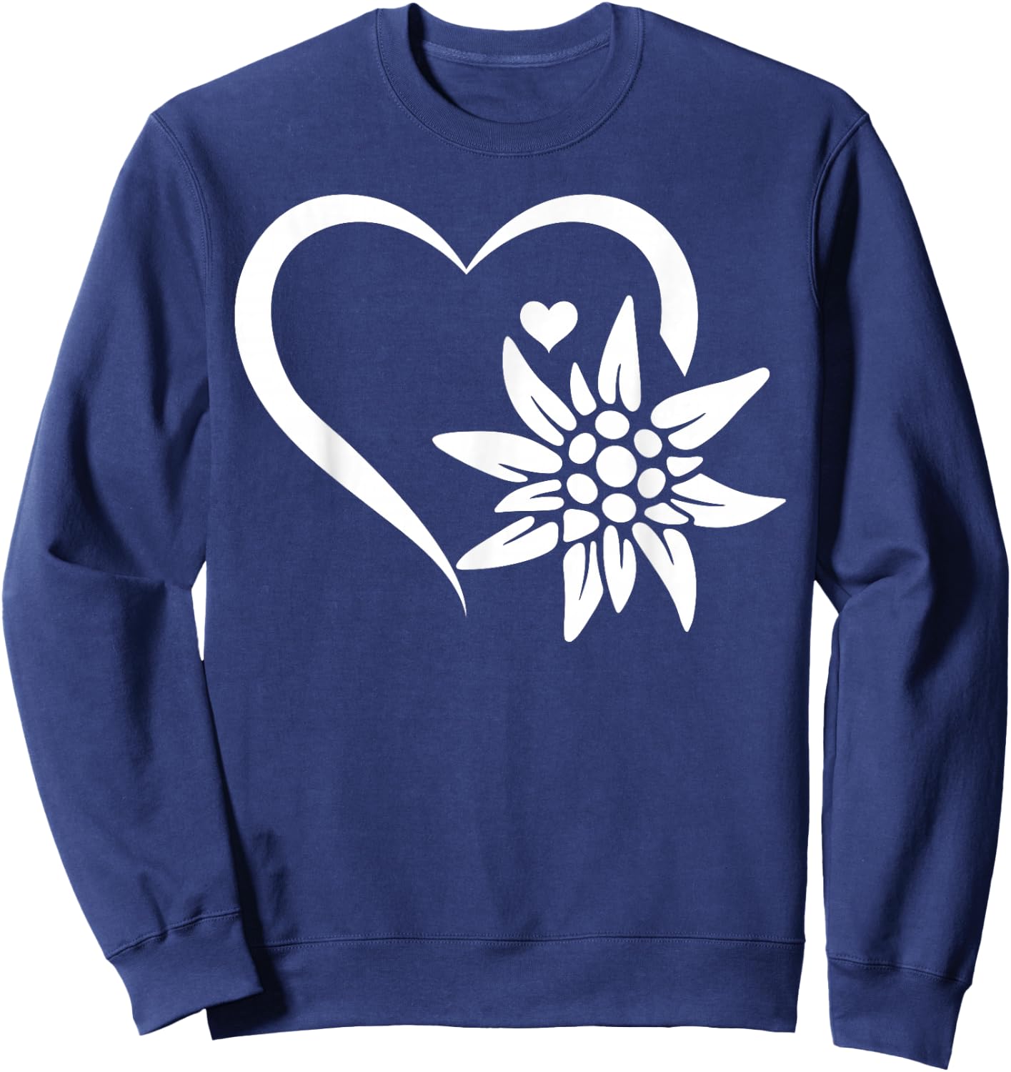 Mountain Edelweiß Flower Edelweiss Flower - Edelweiß Sweatshirt - Sweatshirt | Navy