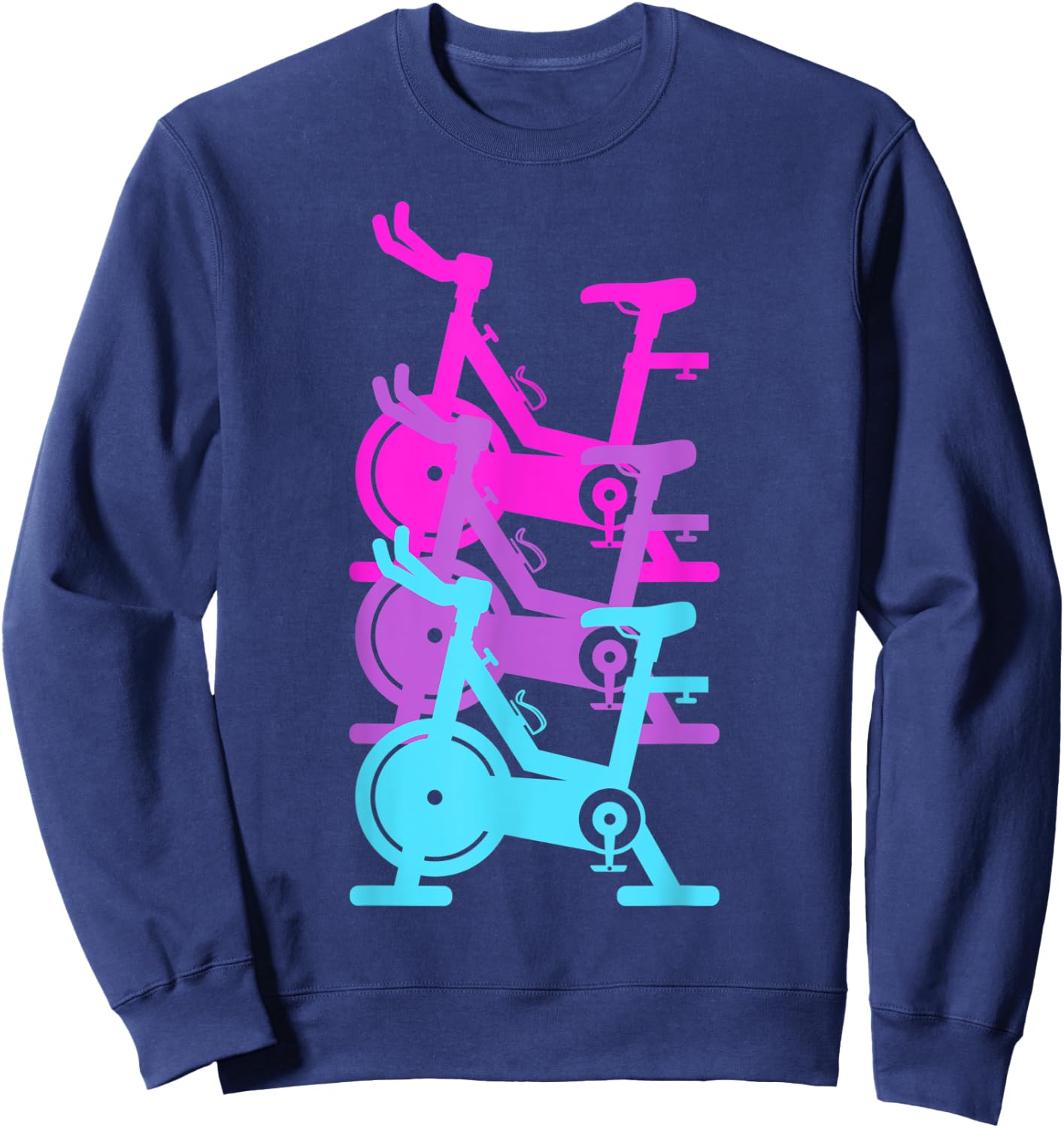 Cool Spin Class Gym Workout Spinning Exercise Bike Cycling Sweatshirt - Sweatshirt | Navy