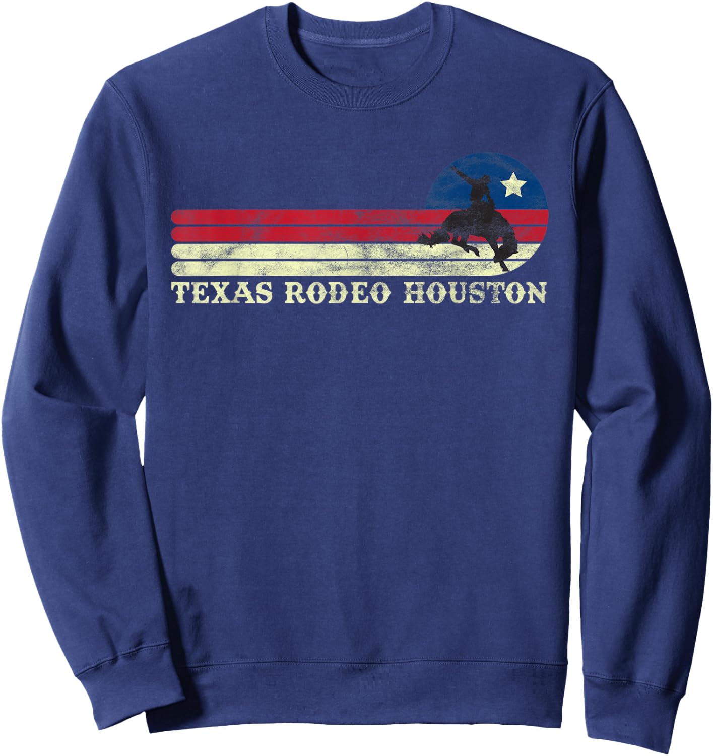 Houston Texas Rodeo Western Vintage Cowboy Sweatshirt - Sweatshirt | Navy