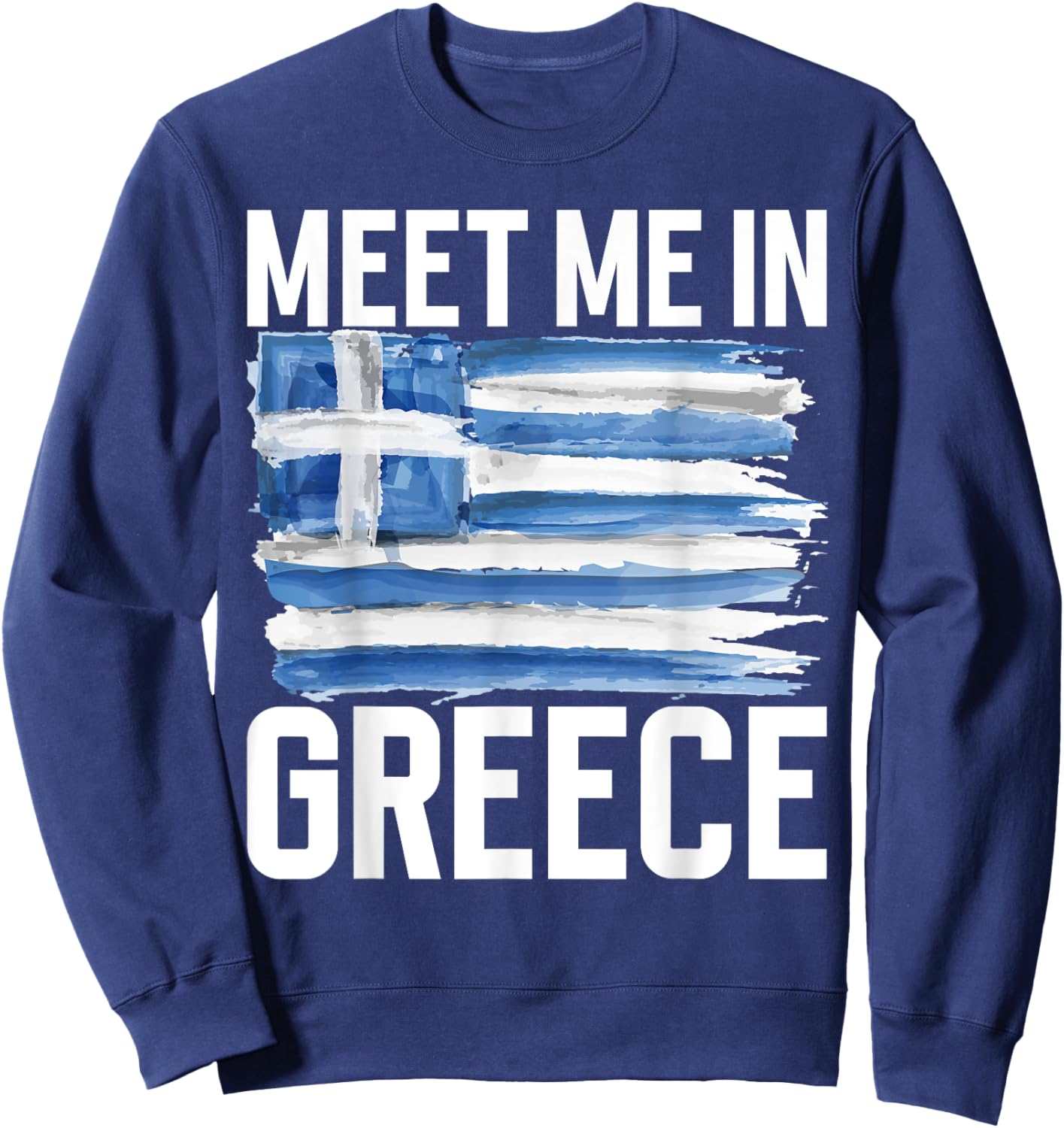 Meet me in Greece Greek Sweatshirt - Sweatshirt | Navy
