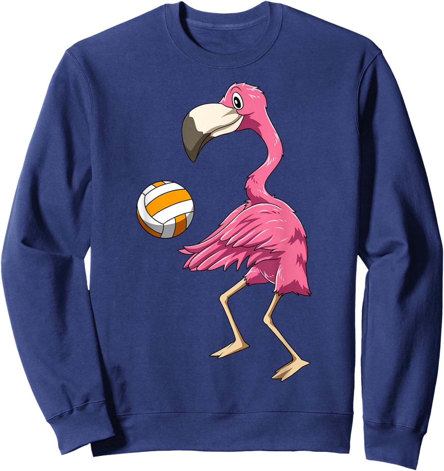 Flamingo Volleyball Flamingo Playing Volleyball Flamingo Sweatshirt - Sweatshirt | Navy