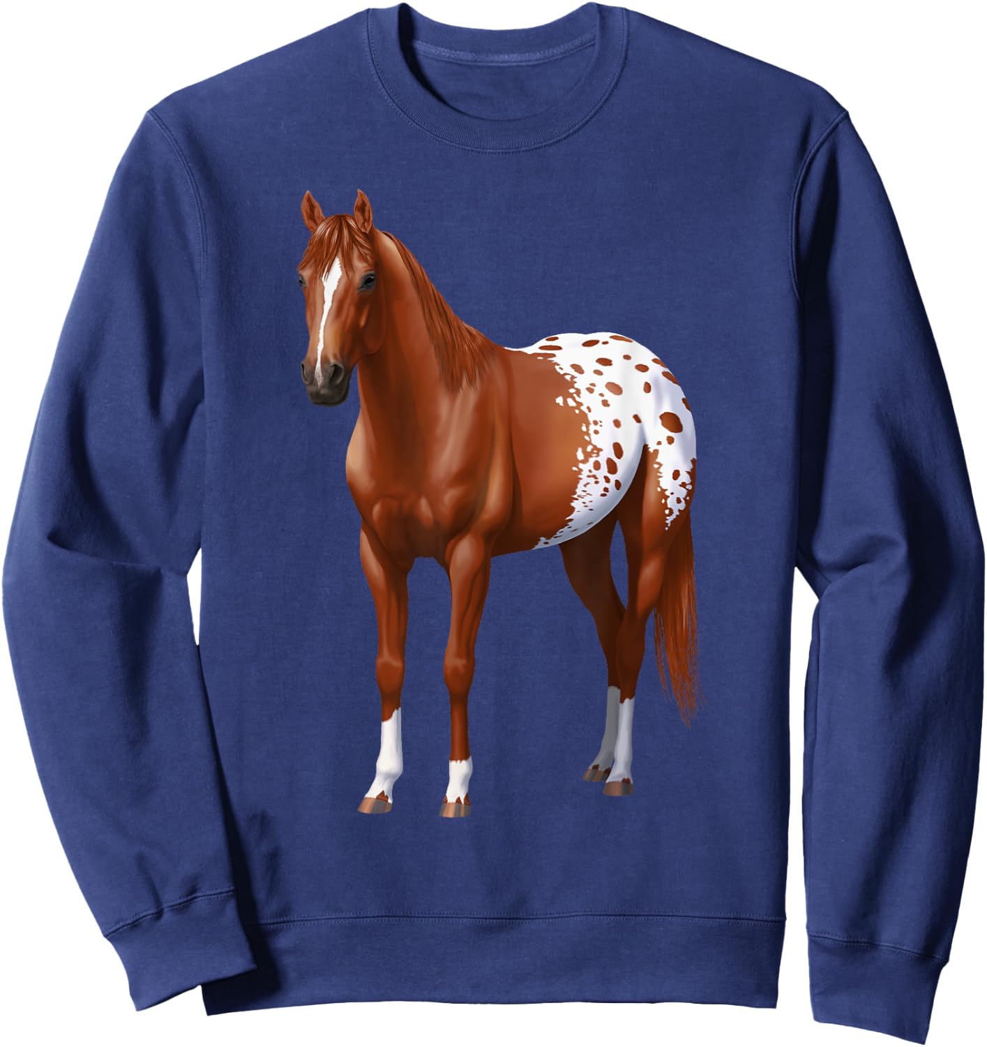 Chestnut Sorrel Blanket Appaloosa Horse Lover Gift Sweatshirt - Sweatshirt | Navy