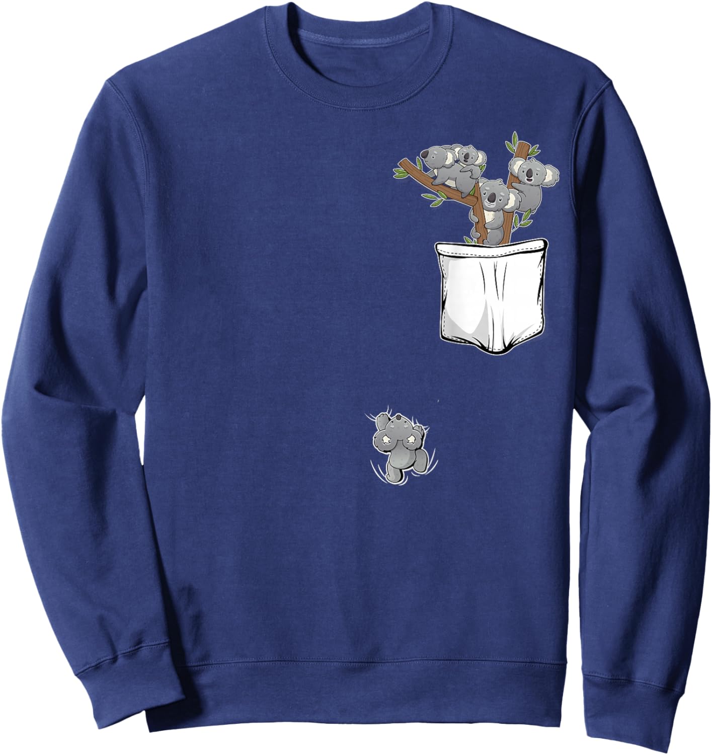 Koala Bear Stuff | Cute Koala Pocket Stuff for Kids Koala Sweatshirt - Sweatshirt | Navy