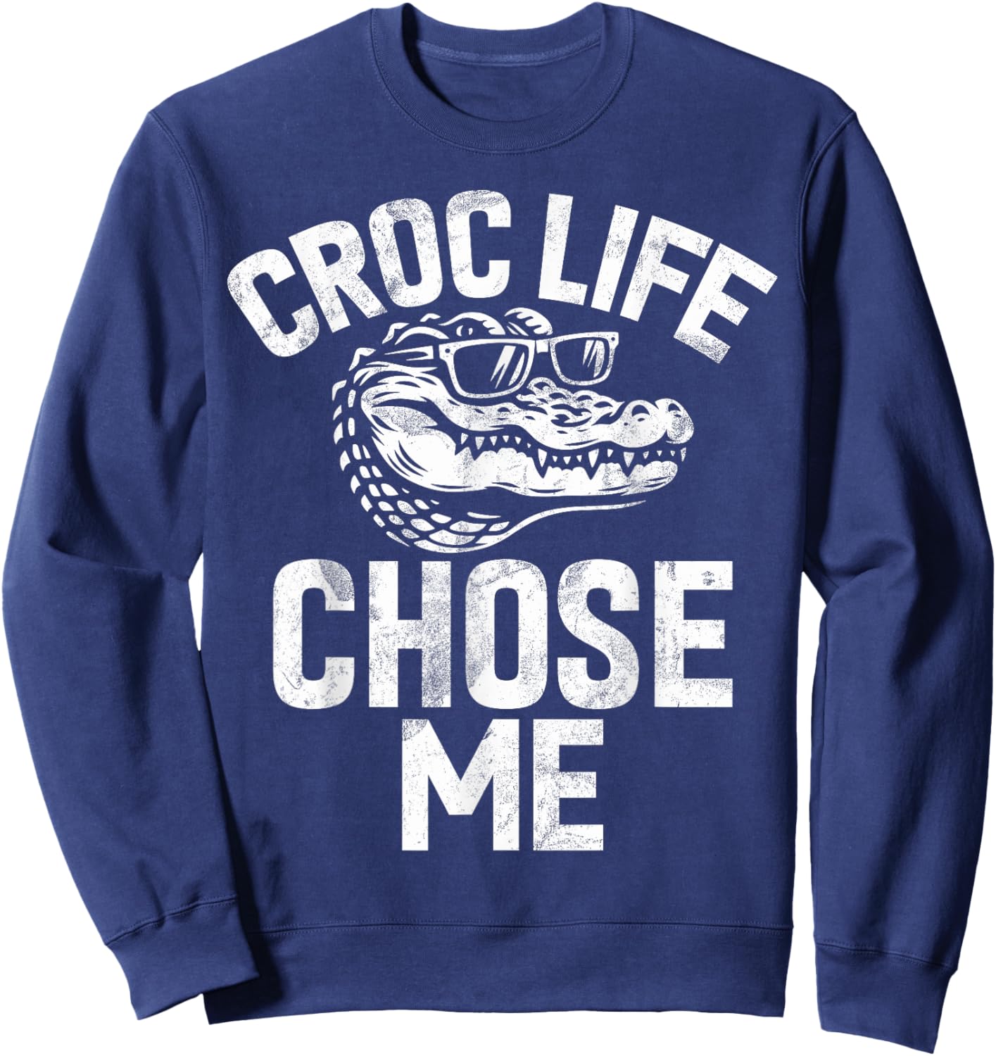 Croc Life Chose Me Crocodile Sweatshirt - Sweatshirt | Navy