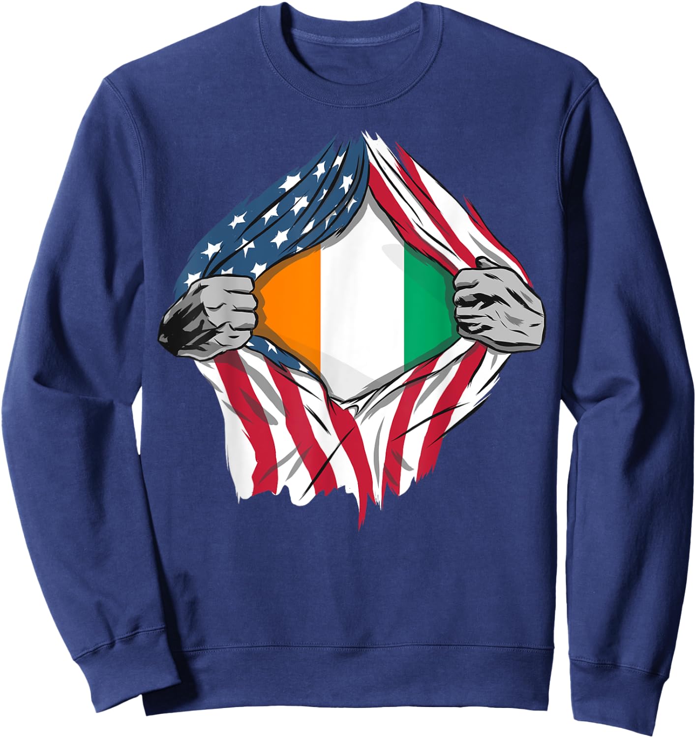 Cote D'Ivoire American Blood Inside Me - Country Flags Sweatshirt - Sweatshirt | Navy
