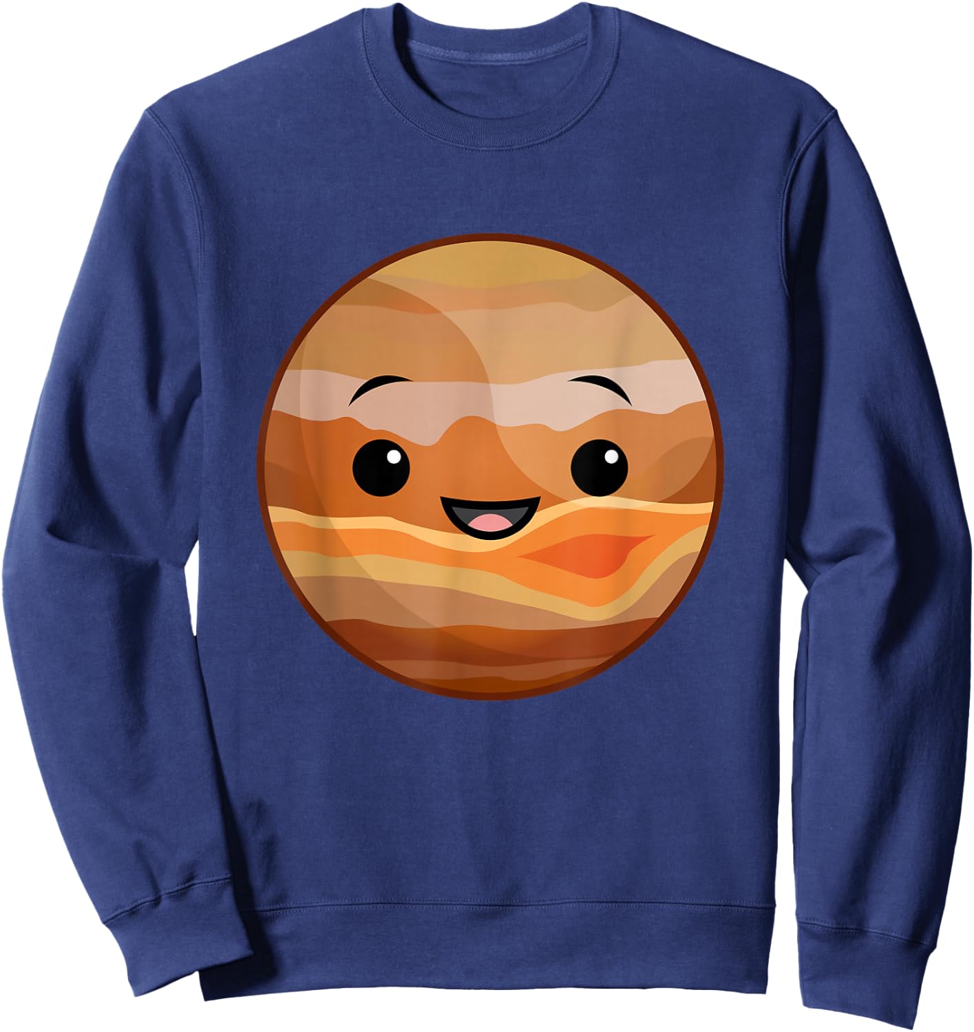 Jupiter - Cute Happy Planet Solar System Galaxy Sweatshirt - Sweatshirt | Navy