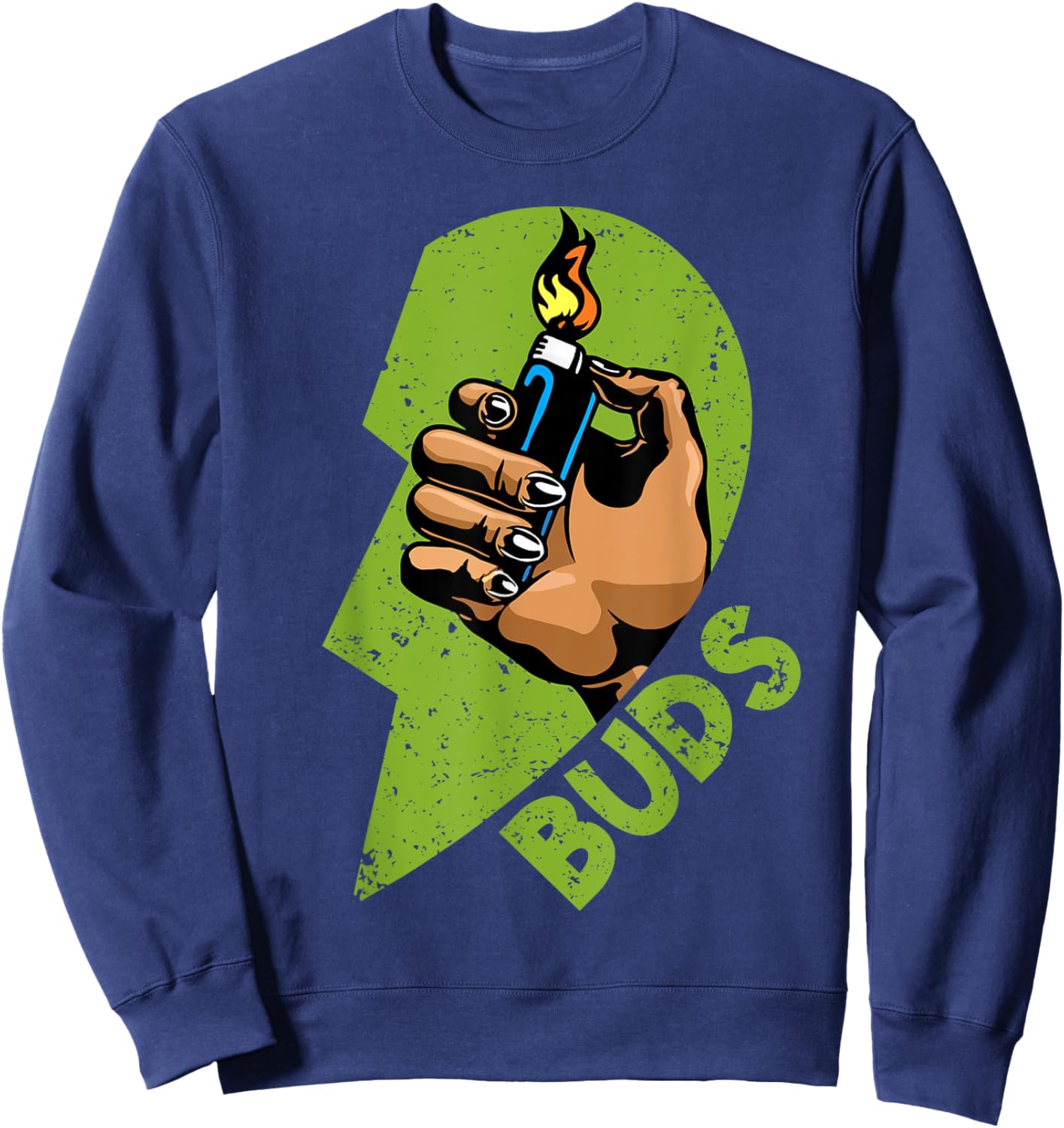 Funny Buds Weed Matching Couple Friends Husband Wife Sweatshirt - Sweatshirt | Navy
