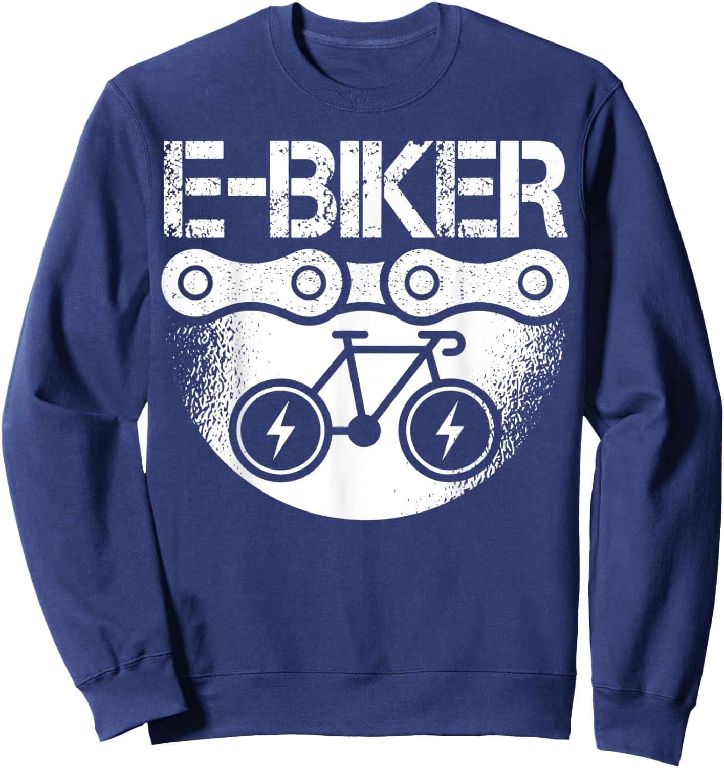 Electric Bicycle E-Biker Cyclist Biker Motorycle Cycling Sweatshirt - Sweatshirt | Navy