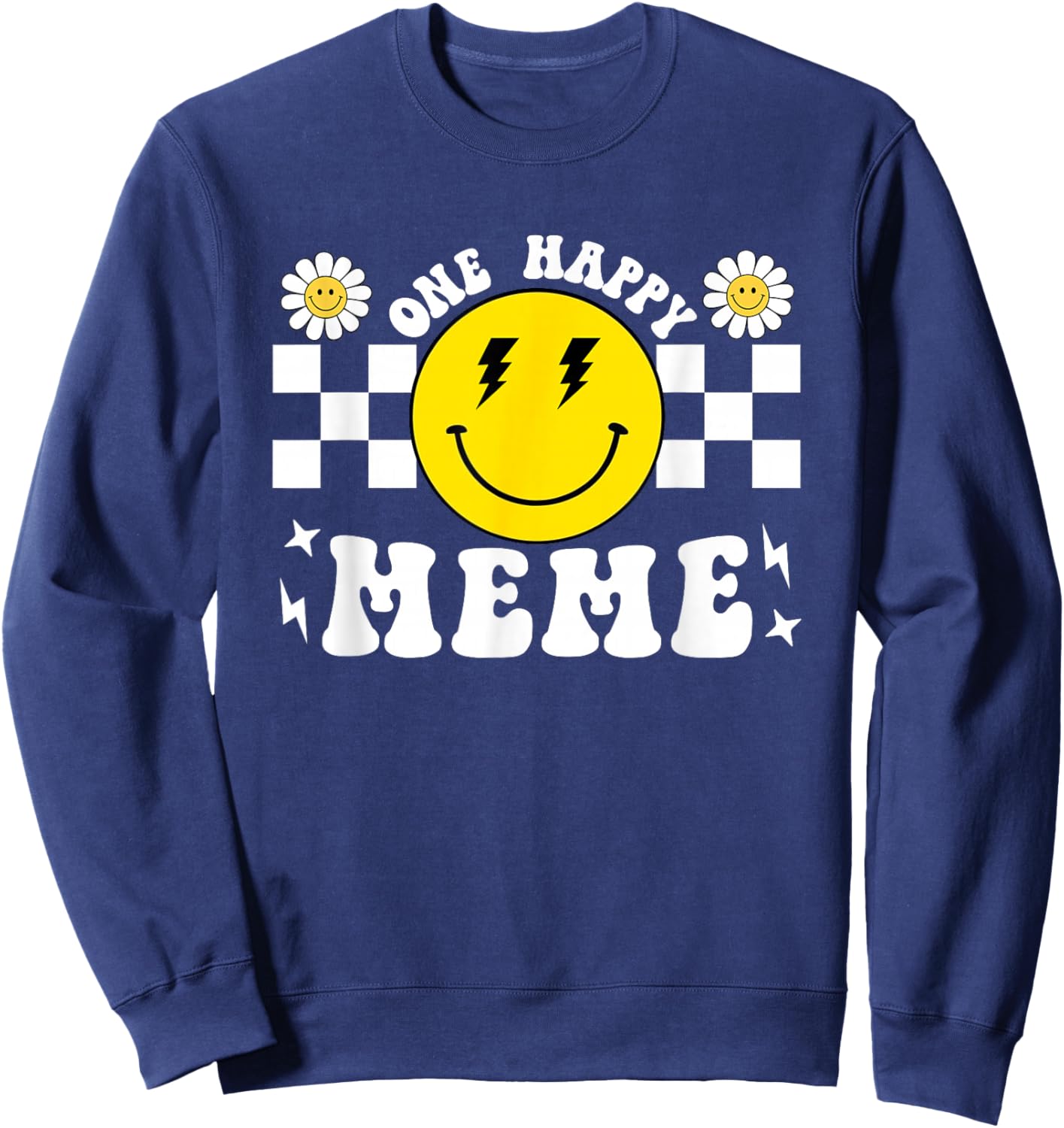 One Happy Dude Meme 1st Birthday Family Matching Sweatshirt - Sweatshirt | Navy