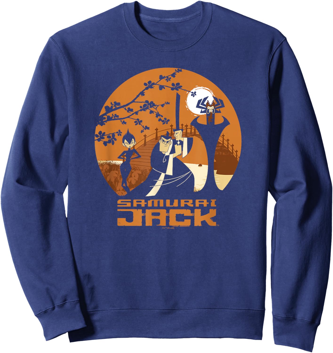Samurai Jack Halloween Group Shot Character Poster Sweatshirt - Sweatshirt | Navy