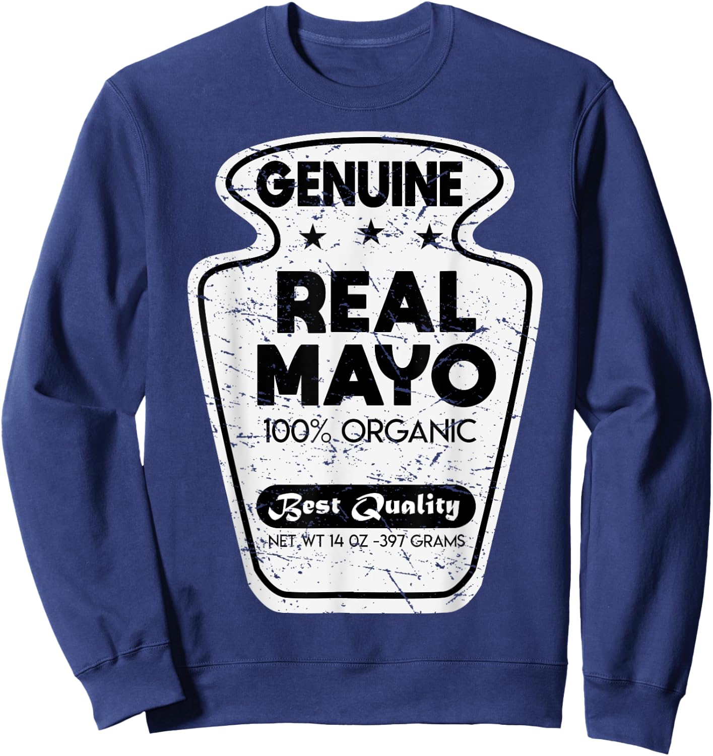 Condiment Mayo Mayonnaise Costume Vintage Halloween Gifts Sweatshirt - Sweatshirt | Navy
