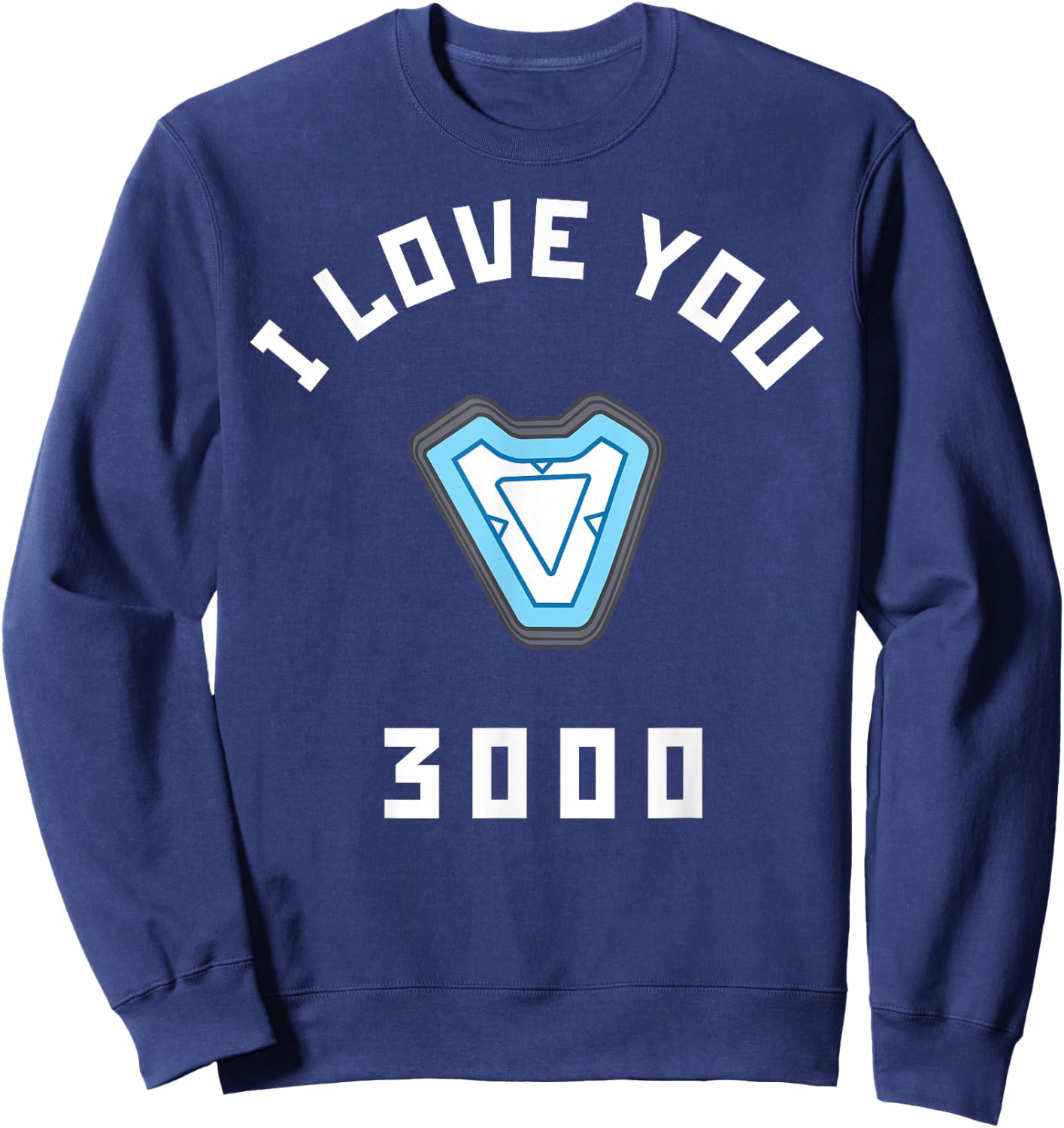 Marvel Avengers Endgame Iron Man I Love You 3000 Arc Reactor Sweatshirt - Sweatshirt | Navy