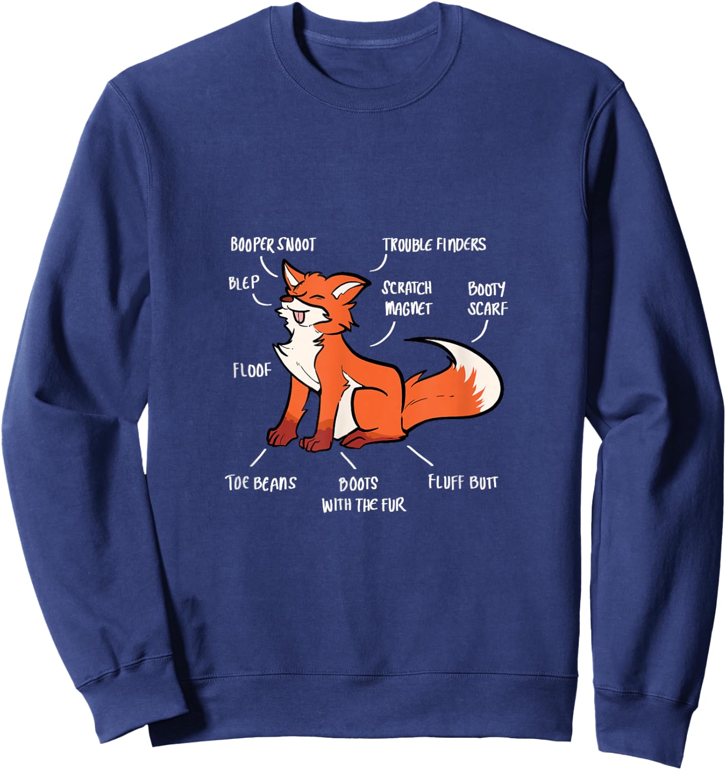 Anatomy Of A Fox Fox Lover Sweatshirt - Sweatshirt | Navy