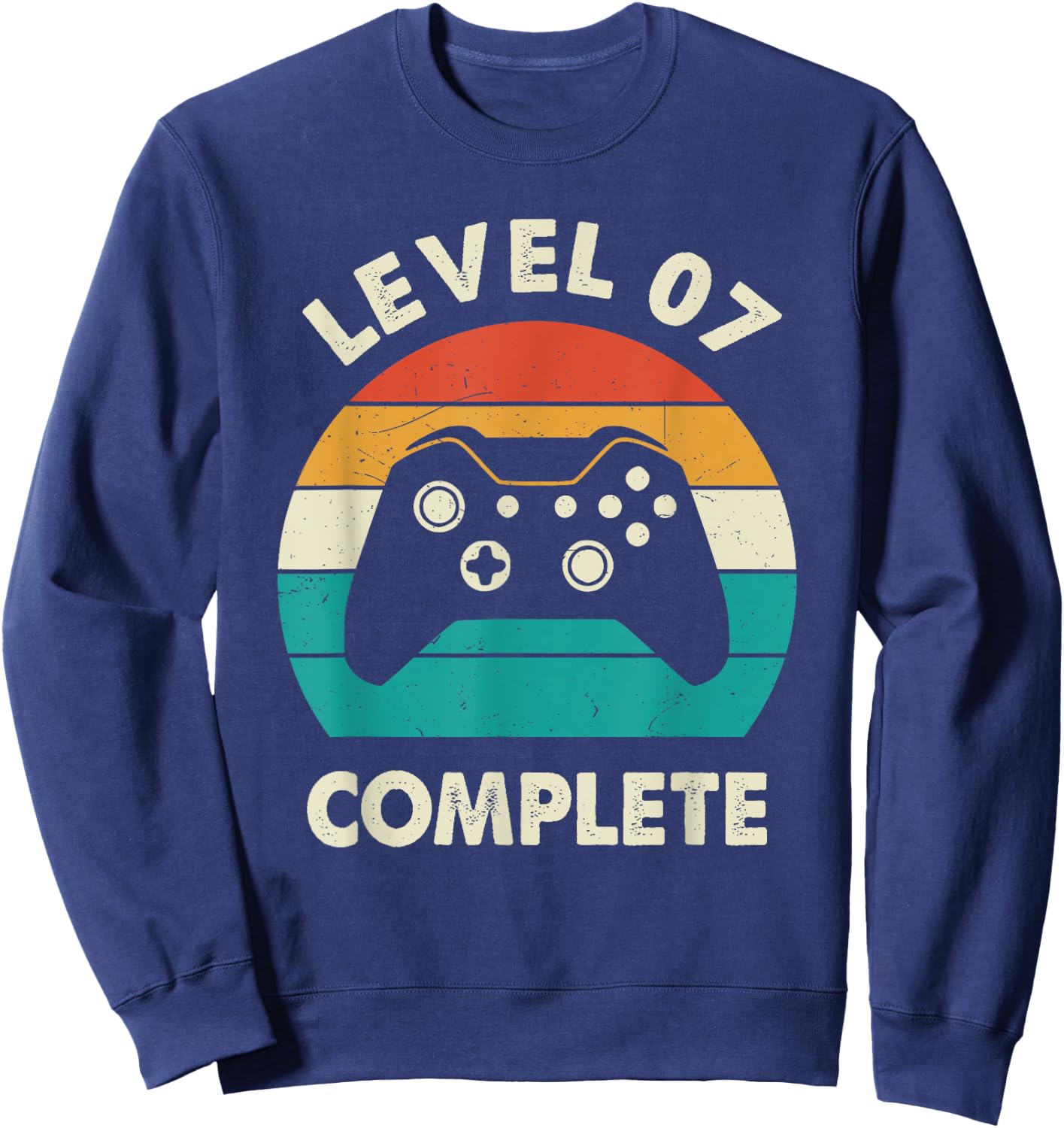 7th Wedding Anniversary For Couples Level 7 Complete Sweatshirt - Sweatshirt | Navy