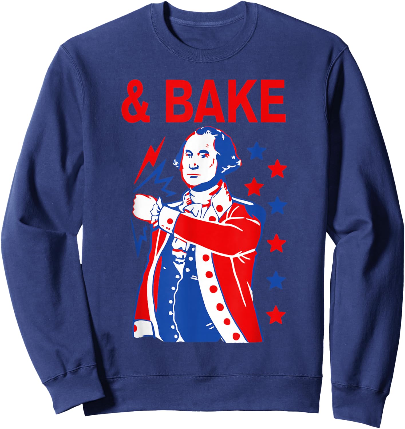 Funny Shake and Bake 4th of July Couple Matching & Bake Sweatshirt - Sweatshirt | Navy