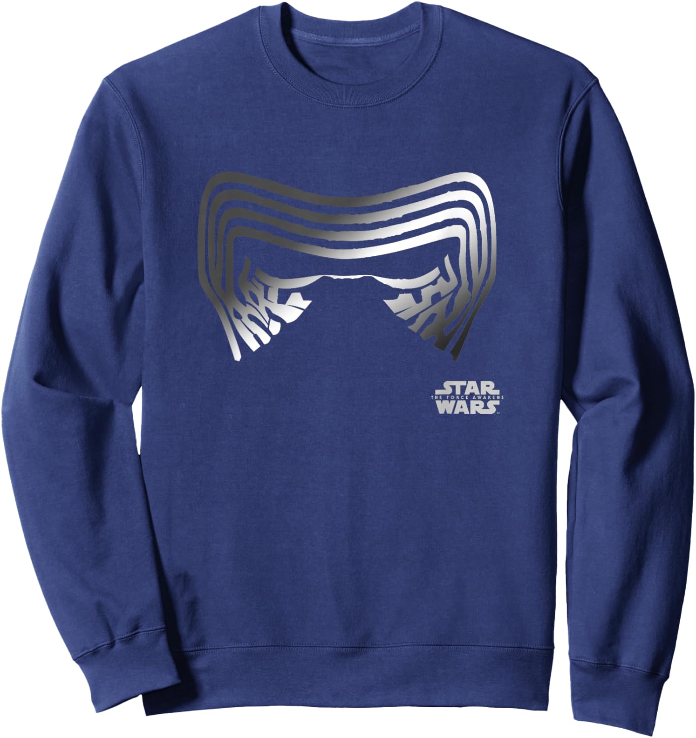 Star Wars The Force Awakens Kylo Ren Shadowed Face Mask Logo Sweatshirt - Sweatshirt | Navy
