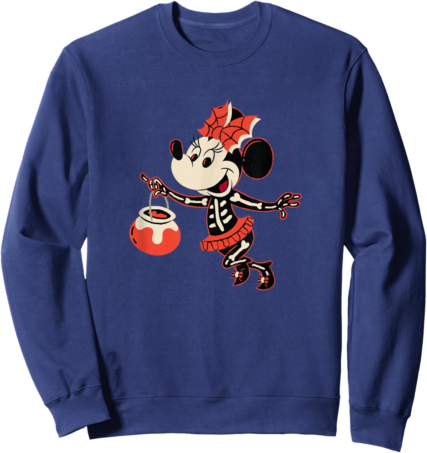 Disney Minnie Mouse Halloween Get Spooky Skeleton Costume Sweatshirt - Sweatshirt | Navy