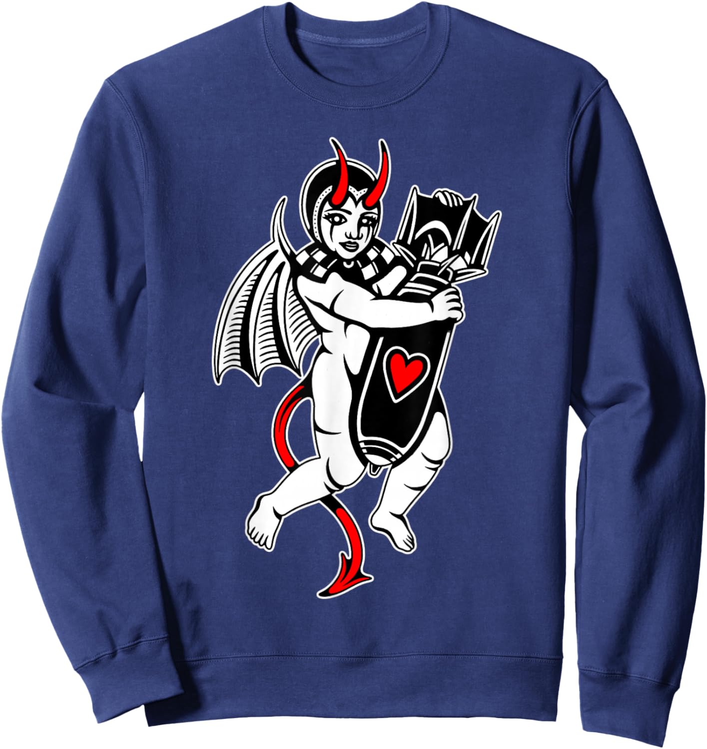 Cupid Devil Demon Love Bomb Vampire Lover Sweatshirt - Sweatshirt | Navy