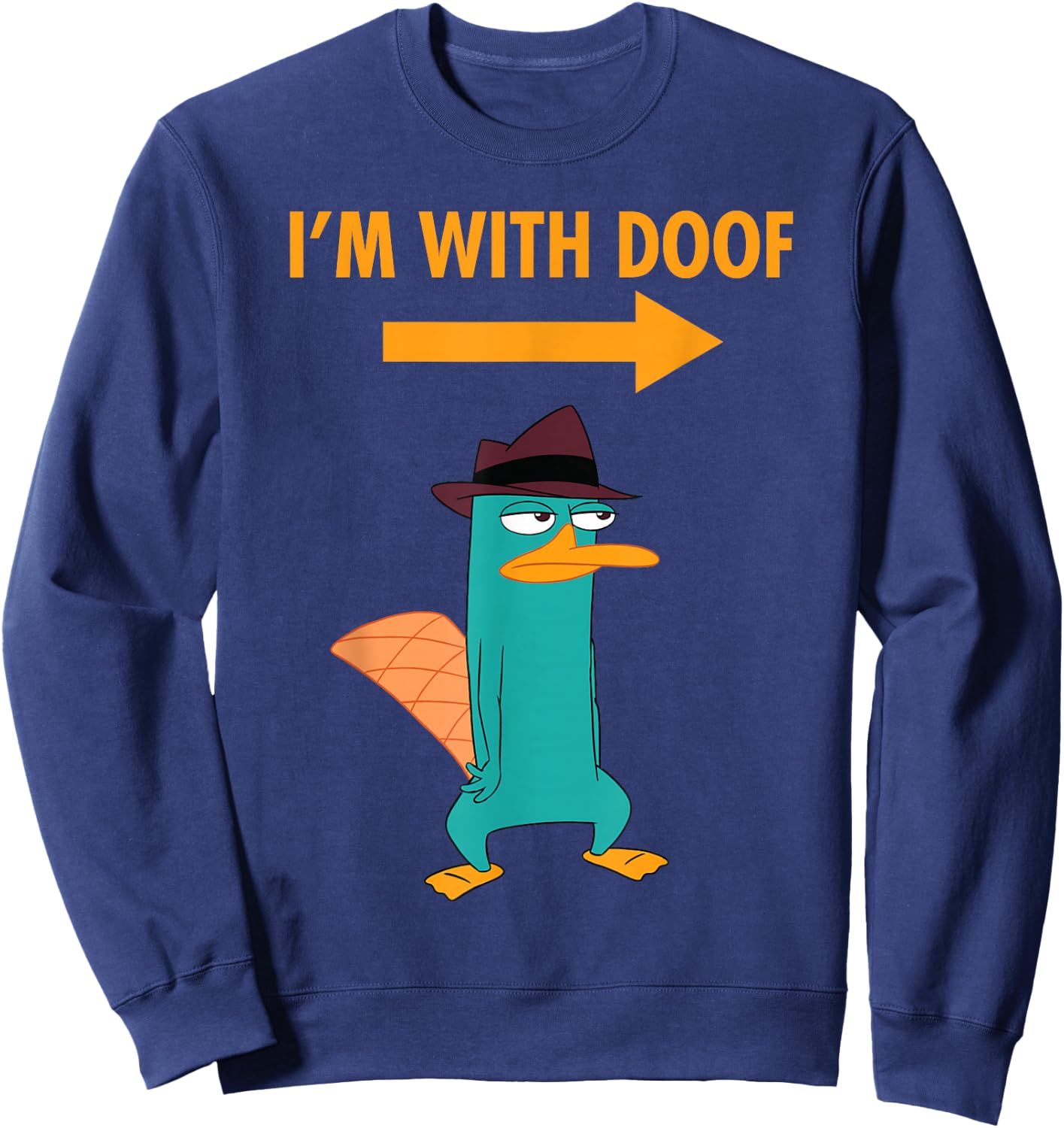 Phineas and Ferb: Candace Against The Universe I'm with Doof Small Sweatshirt - Sweatshirt | Navy