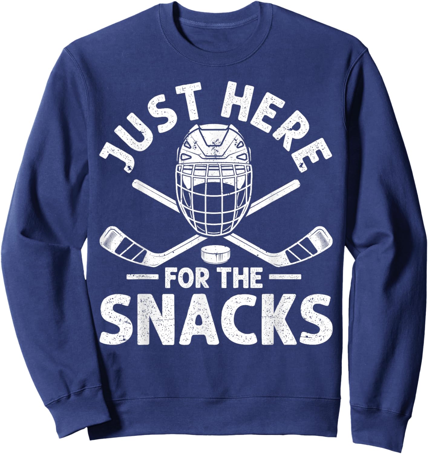 Just here for the Snacks Ice Hockey Fans Stadium Game Sweatshirt - Sweatshirt | Navy