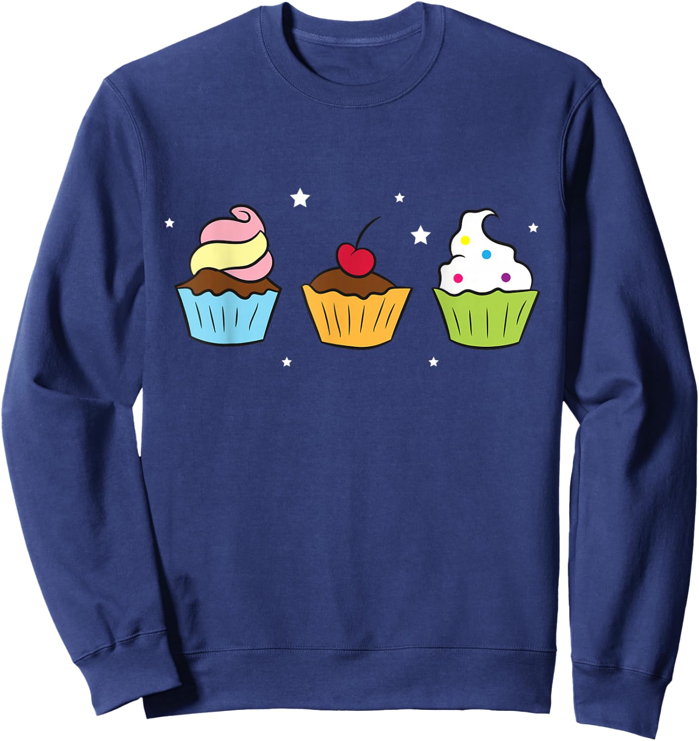 Cupcakes Baking Sweet Cupcakes Sweet Cupcake Baking Sweatshirt - Sweatshirt | Navy