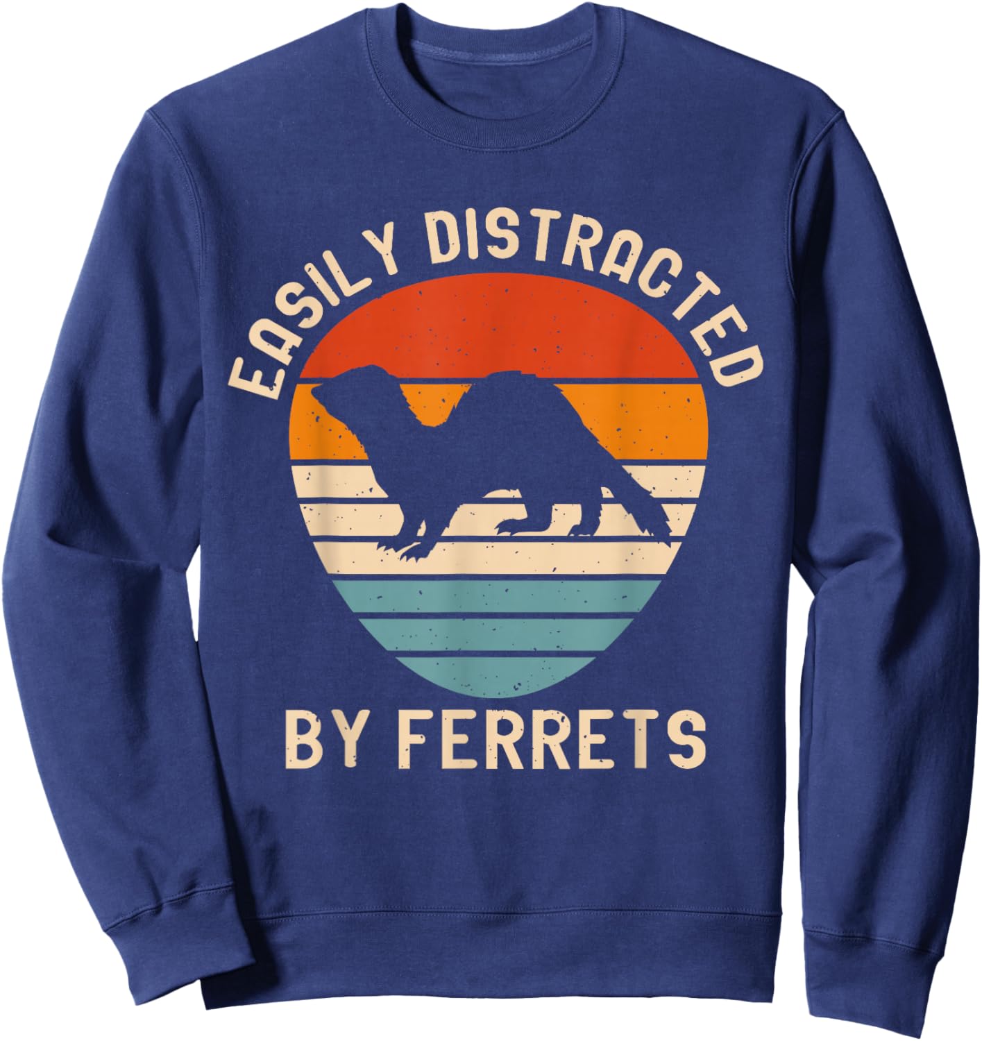 Easily Distracted By Ferrets Sweatshirt - Sweatshirt | Navy