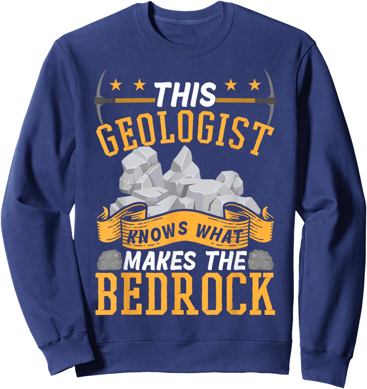 Funny Mineral Rock Collector Rockhound Geologist Sweatshirt - Sweatshirt | Navy