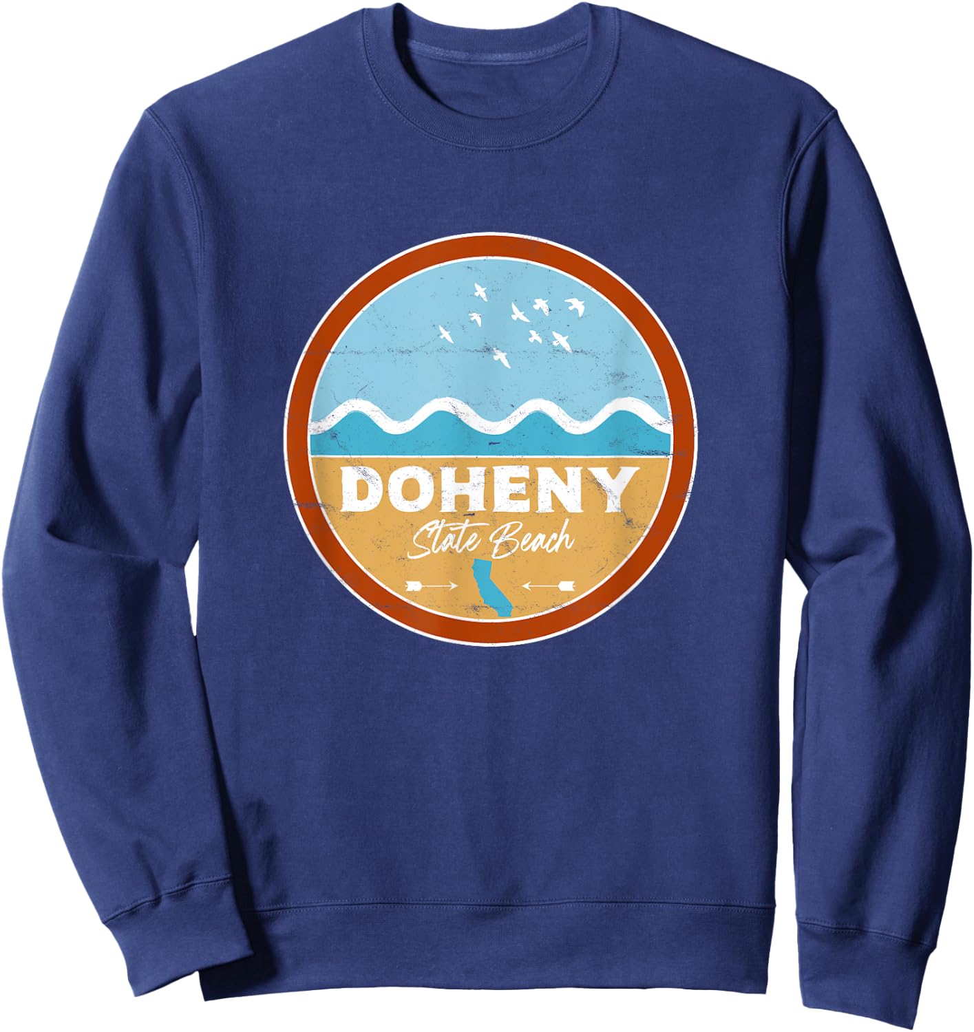 Doheny State Beach California CA Beach Lover Waves Sweatshirt - Sweatshirt | Navy
