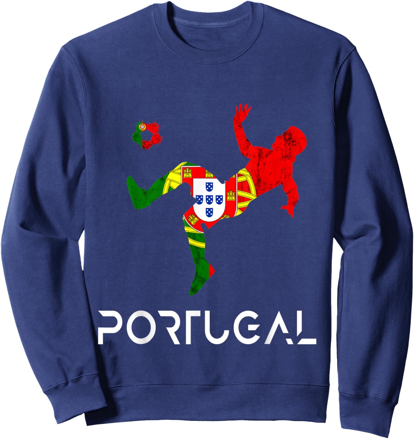 Portugal Soccer Futebol Portuguese Pride Portuguese Flag Sweatshirt - Sweatshirt | Navy