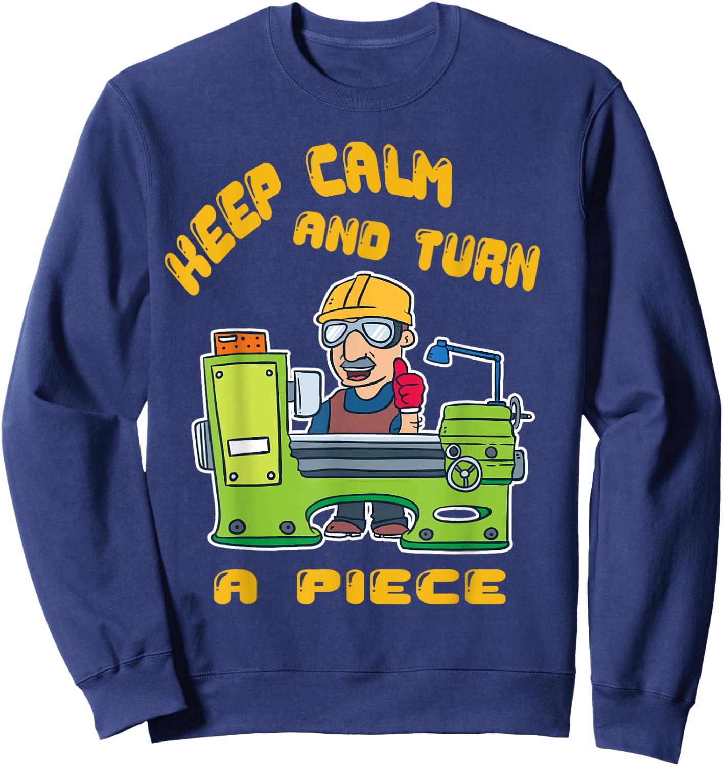 Metal Lathe | Milling Machine Shirt Sweatshirt - Sweatshirt | Navy
