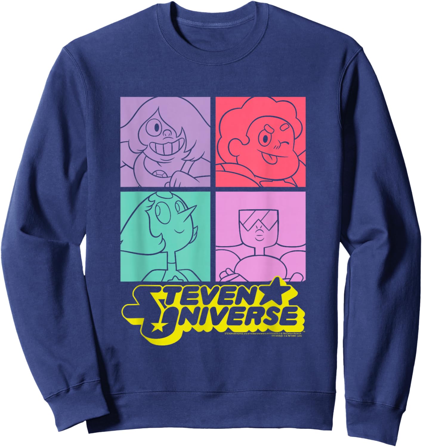 Steven Universe Four Block Gem Photos Sweatshirt - Sweatshirt | Navy