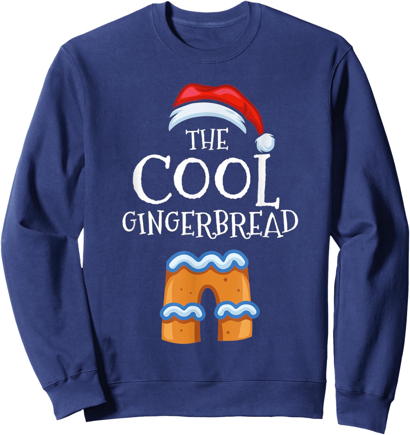 Cool Gingerbread Family Matching Group Christmas Gift Pajama Sweatshirt - Sweatshirt | Navy