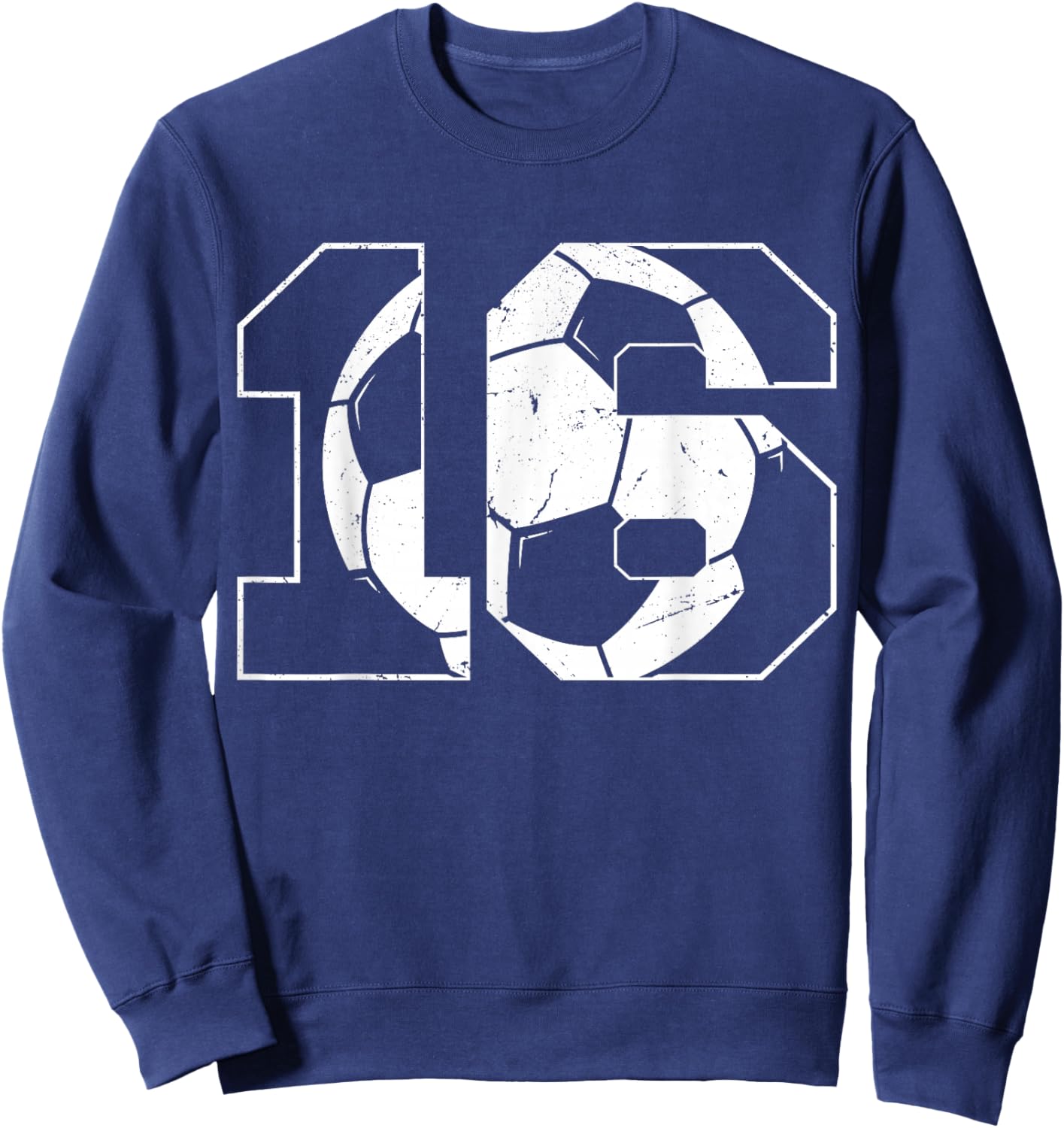 16th Birthday Boy Soccer Player Football 16 Years Old Sweatshirt - Sweatshirt | Navy