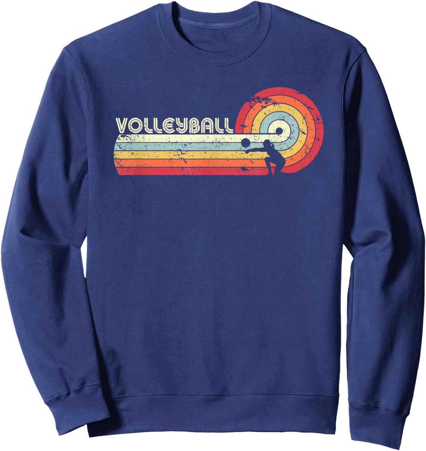 Volleyball Shirt Vintage Sweatshirt - Sweatshirt | Navy