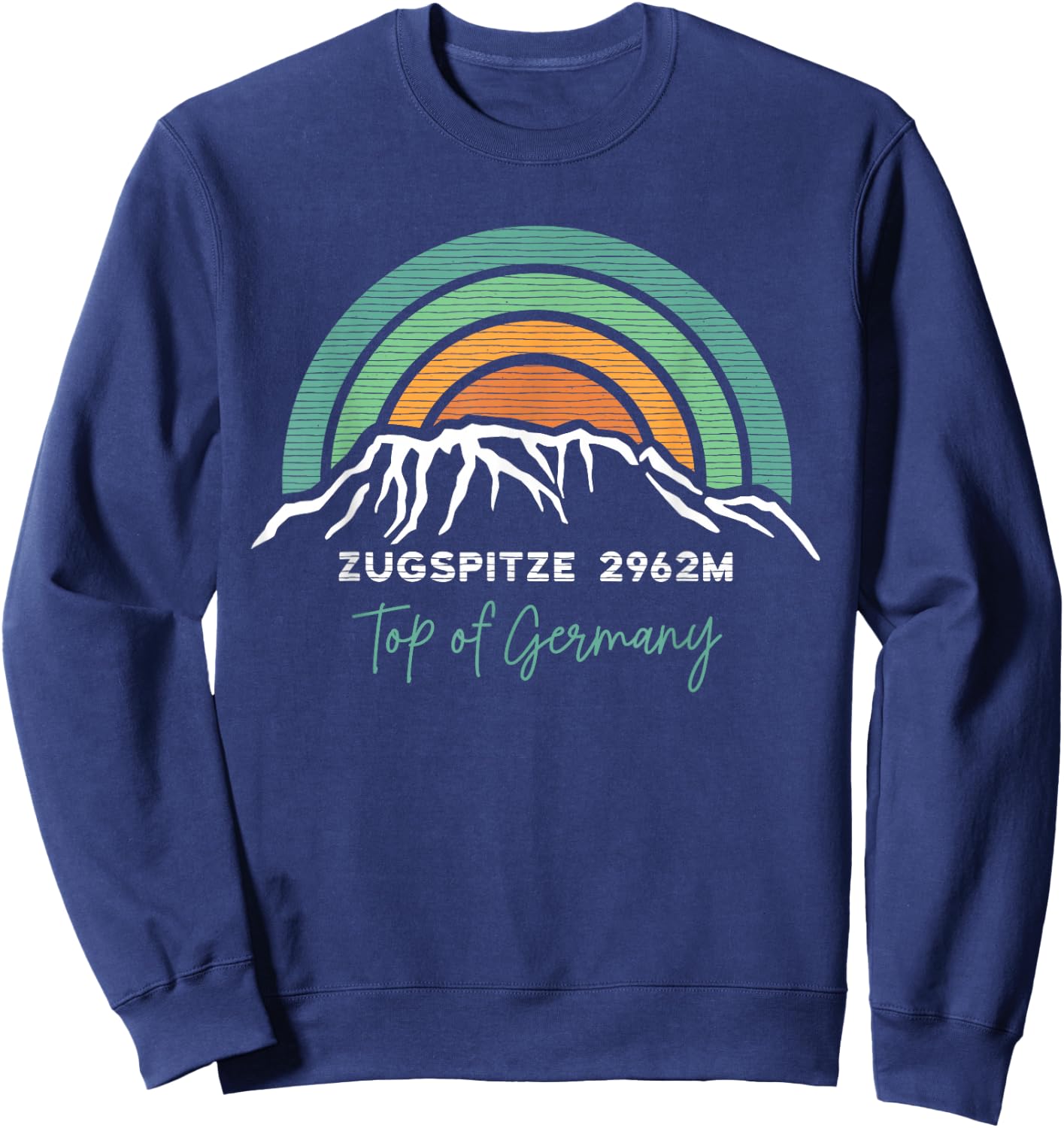 Zugspitze German Mountain Germany Garmisch Hiking Souvenir Sweatshirt - Sweatshirt | Navy