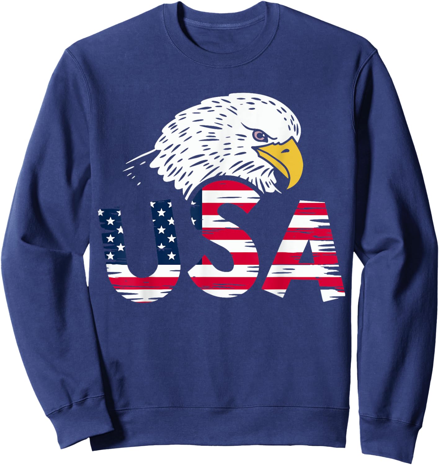 USA American Flag Eagle for Patriotic Sweatshirt - Sweatshirt | Navy