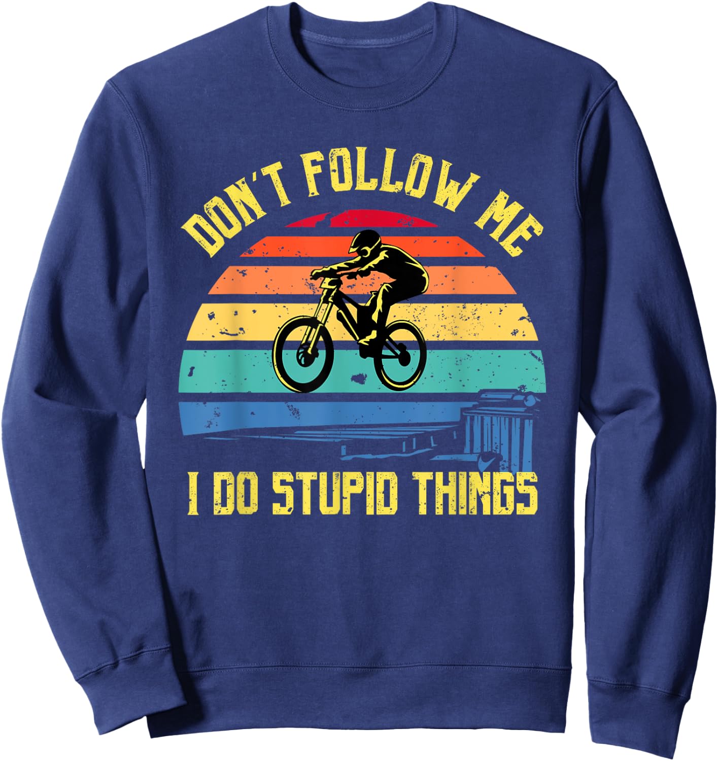 Don't Follow Me - Downhill Rider Mountainbike Rider MTB Sweatshirt - Sweatshirt | Navy
