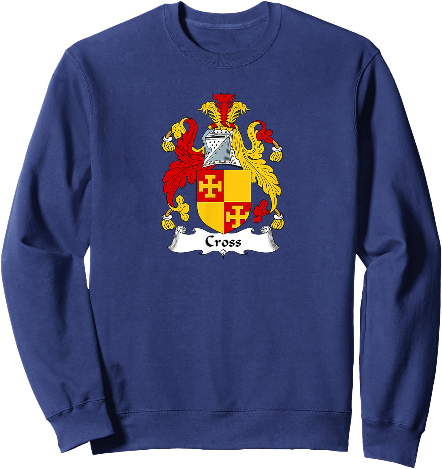 Cross Coat of Arms - Family Crest Shirt Sweatshirt - Sweatshirt | Navy