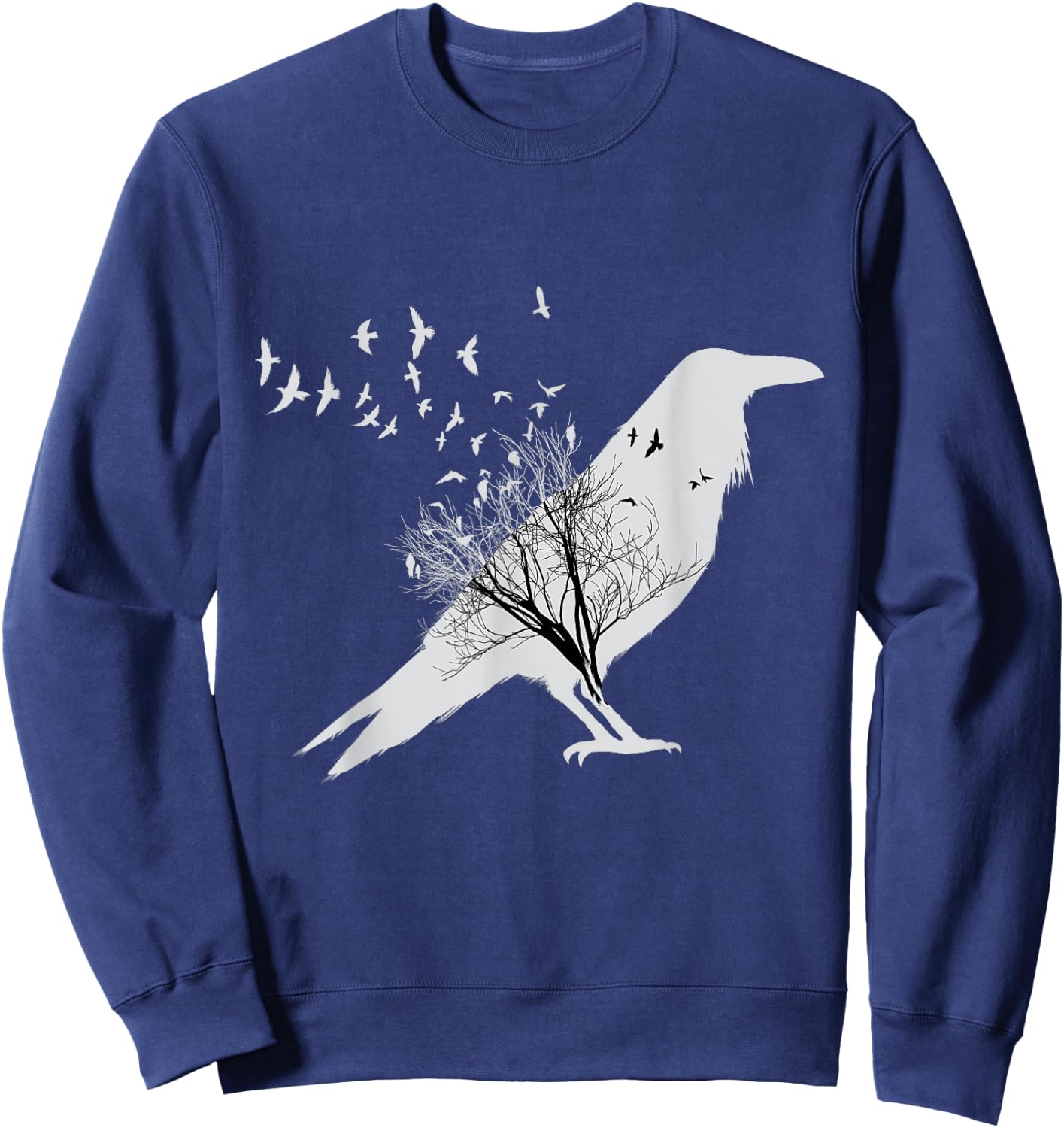 Black Crow Bird Sweatshirt - Sweatshirt | Navy