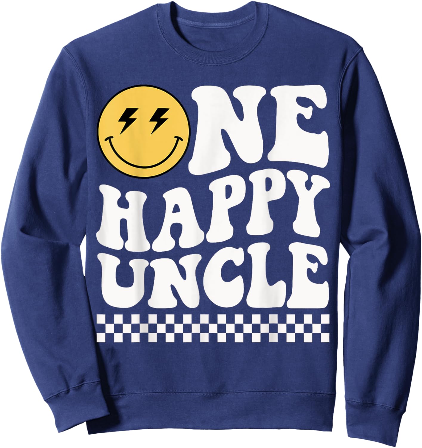 One Happy Dude Uncle] 1st Birthday Family Matching Sweatshirt - Sweatshirt | Navy