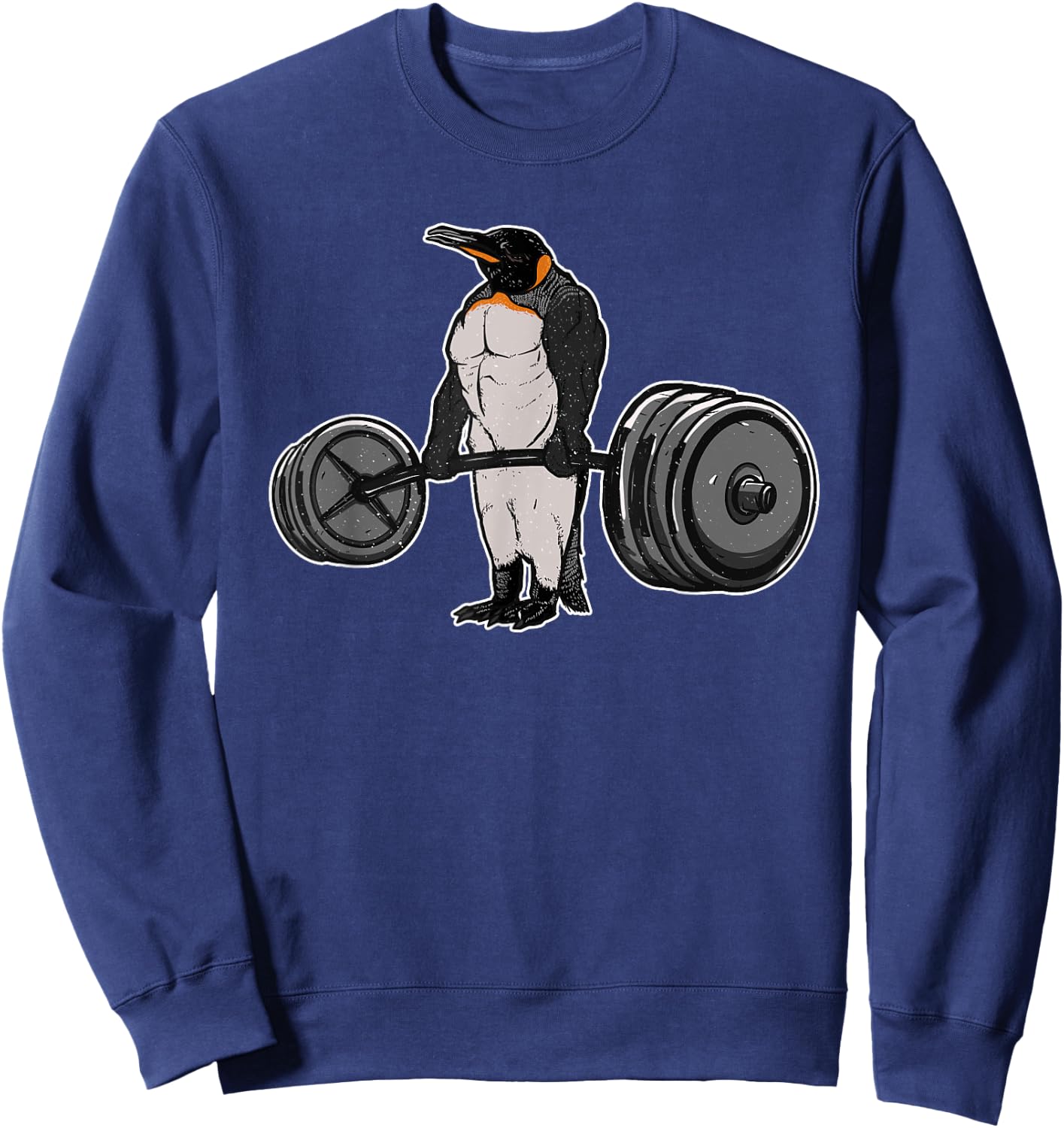Penguin Deadlift - Funny Fitness Bodybuilder Bird Animal Sweatshirt - Sweatshirt | Navy